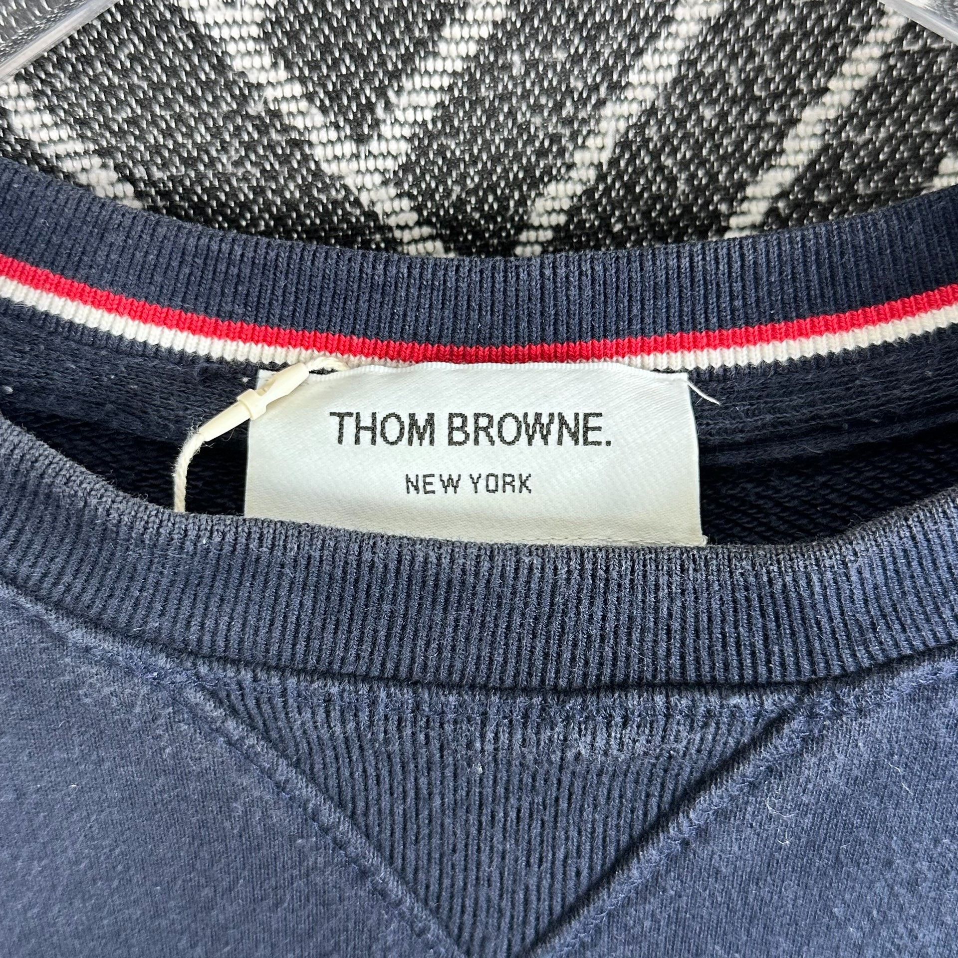 Thom Browne Thom Browne Classic Four-Stripe Navy Sweatshirt Size US M / EU 48-50 / 2 - 3 Thumbnail