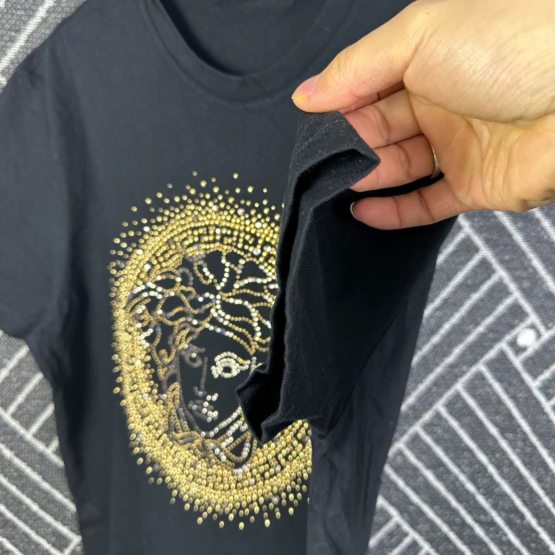 Versace VERSACE Medusa SS21 Logo Studded T-Shirt Size US M / EU 48-50 / 2 - 4 Thumbnail