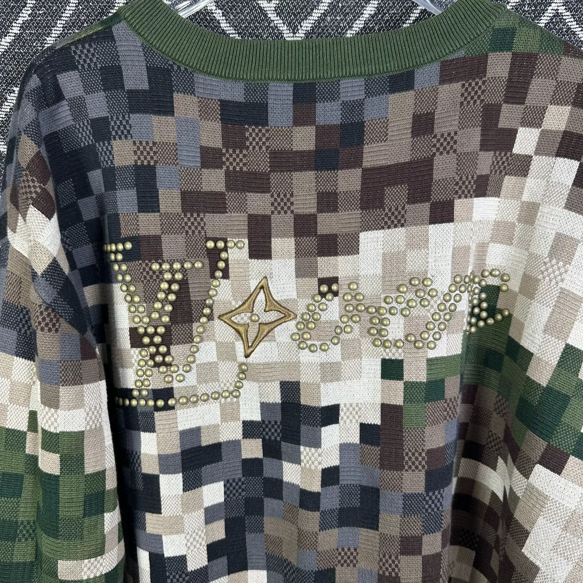 Louis Vuitton Louis Vuitton SS24 Pharrell Camo Crewneck Sweatshirt Size US XL / EU 56 / 4 - 7 Thumbnail