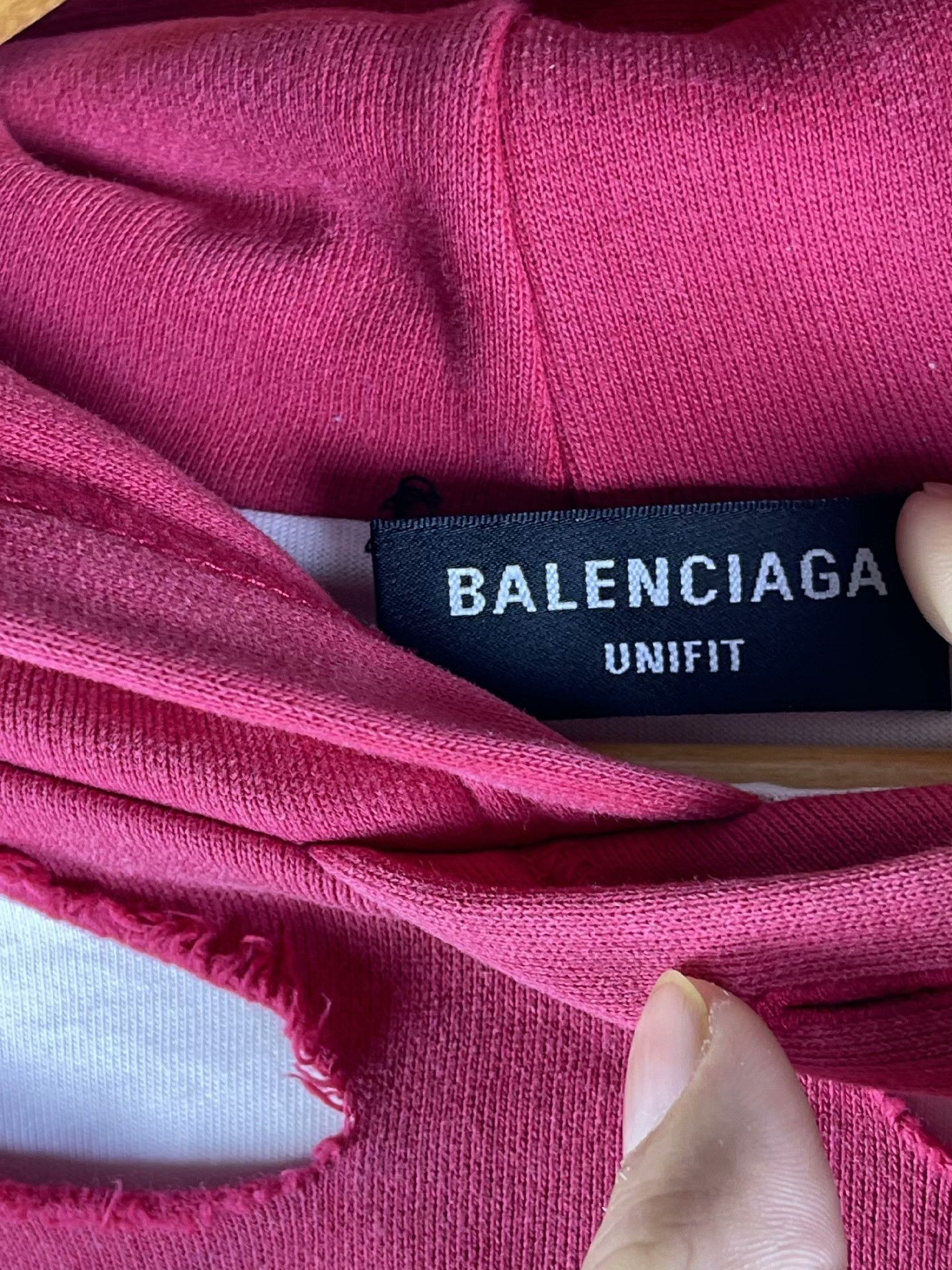 Balenciaga Balenciaga Distressed Hole Fake Two-Piece Hoodie Size US S / EU 44-46 / 1 - 3 Thumbnail