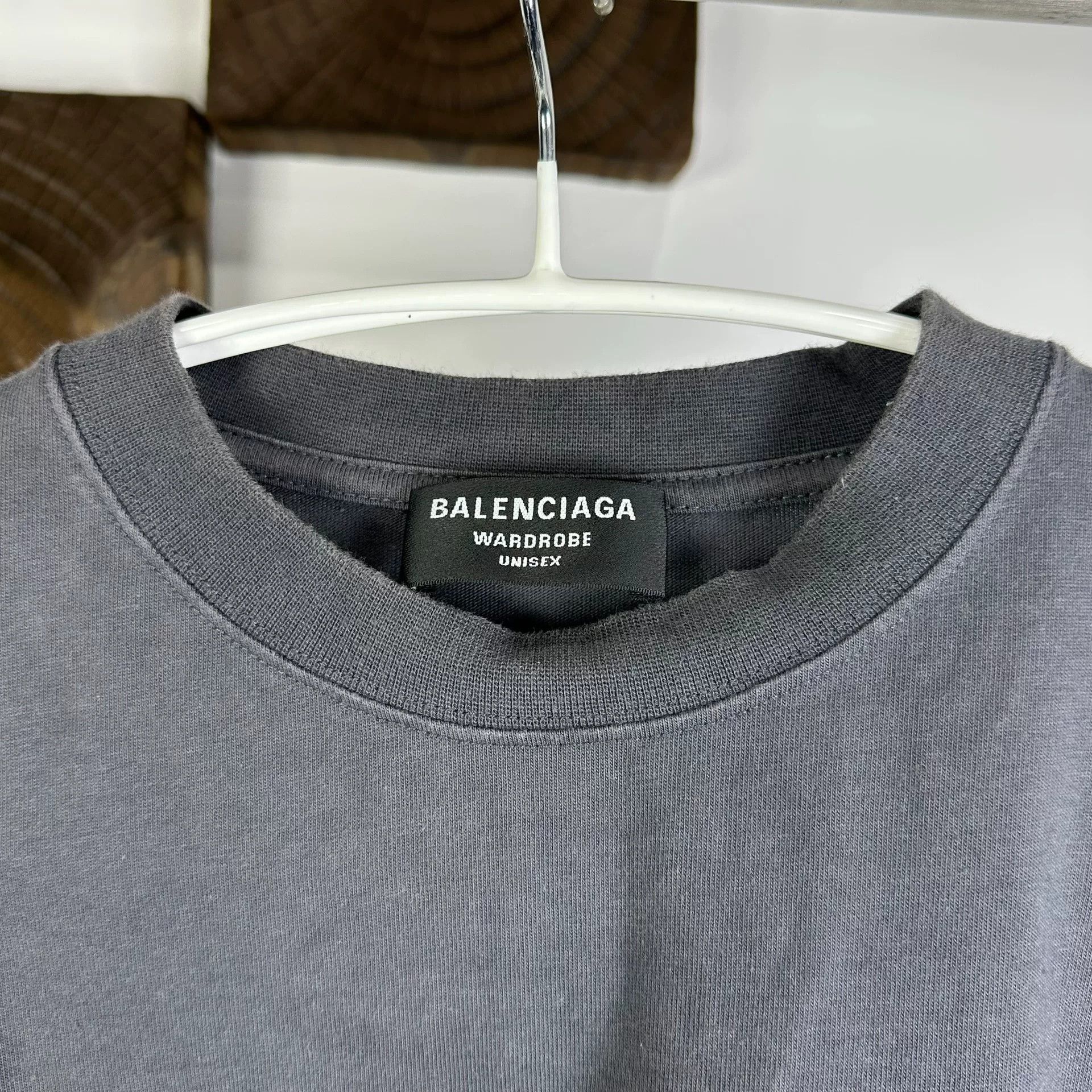 Balenciaga Balenciaga Gray Embroidered Logo Top Size US M / EU 48-50 / 2 - 3 Thumbnail