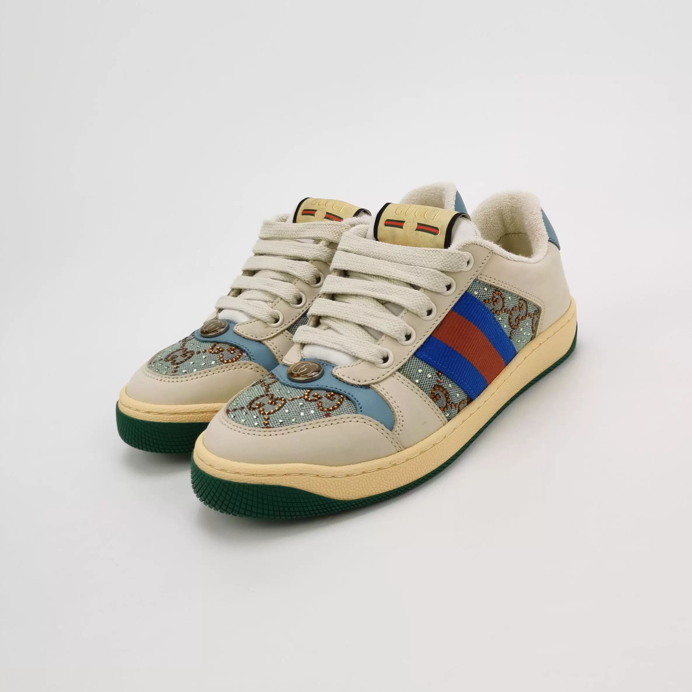 Gucci Gucci Screener Leather Sneakers Size US 4 / IT 34 - 2 Thumbnail