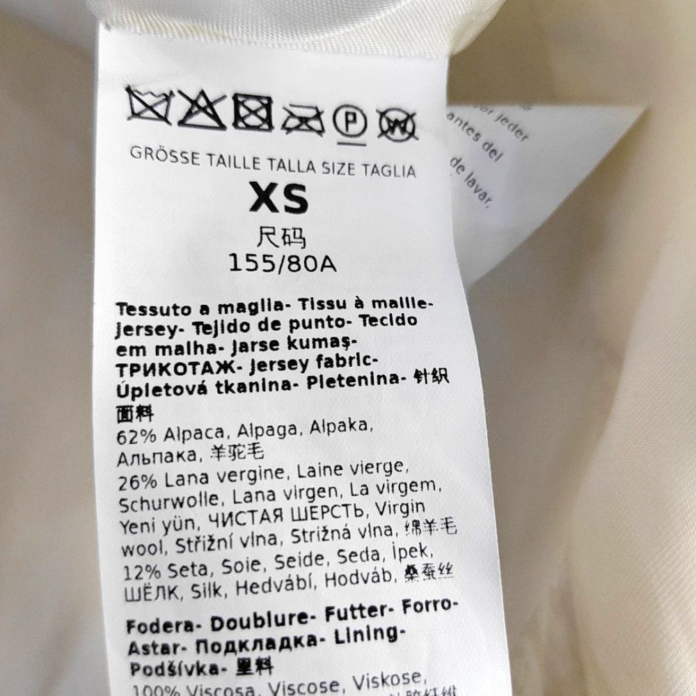Max Mara MaxMara White Alpaca Coat XS Size XS / US 0-2 / IT 36-38 - 3 Thumbnail