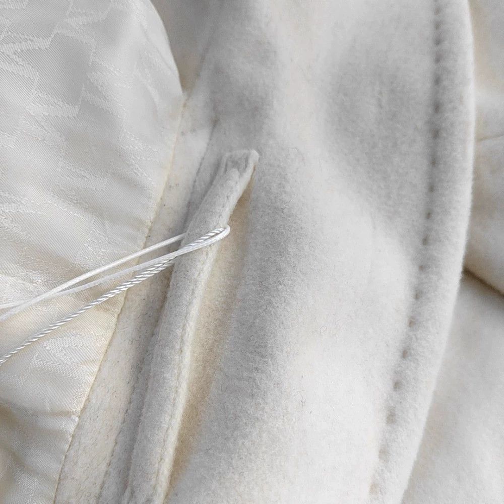 Max Mara MaxMara White Wool Coat S Size S / US 4 / IT 40 - 5 Thumbnail