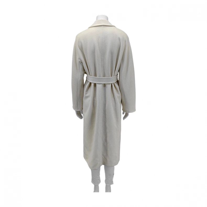 Max Mara MaxMara White Wool Coat S Size S / US 4 / IT 40 - 2 Thumbnail