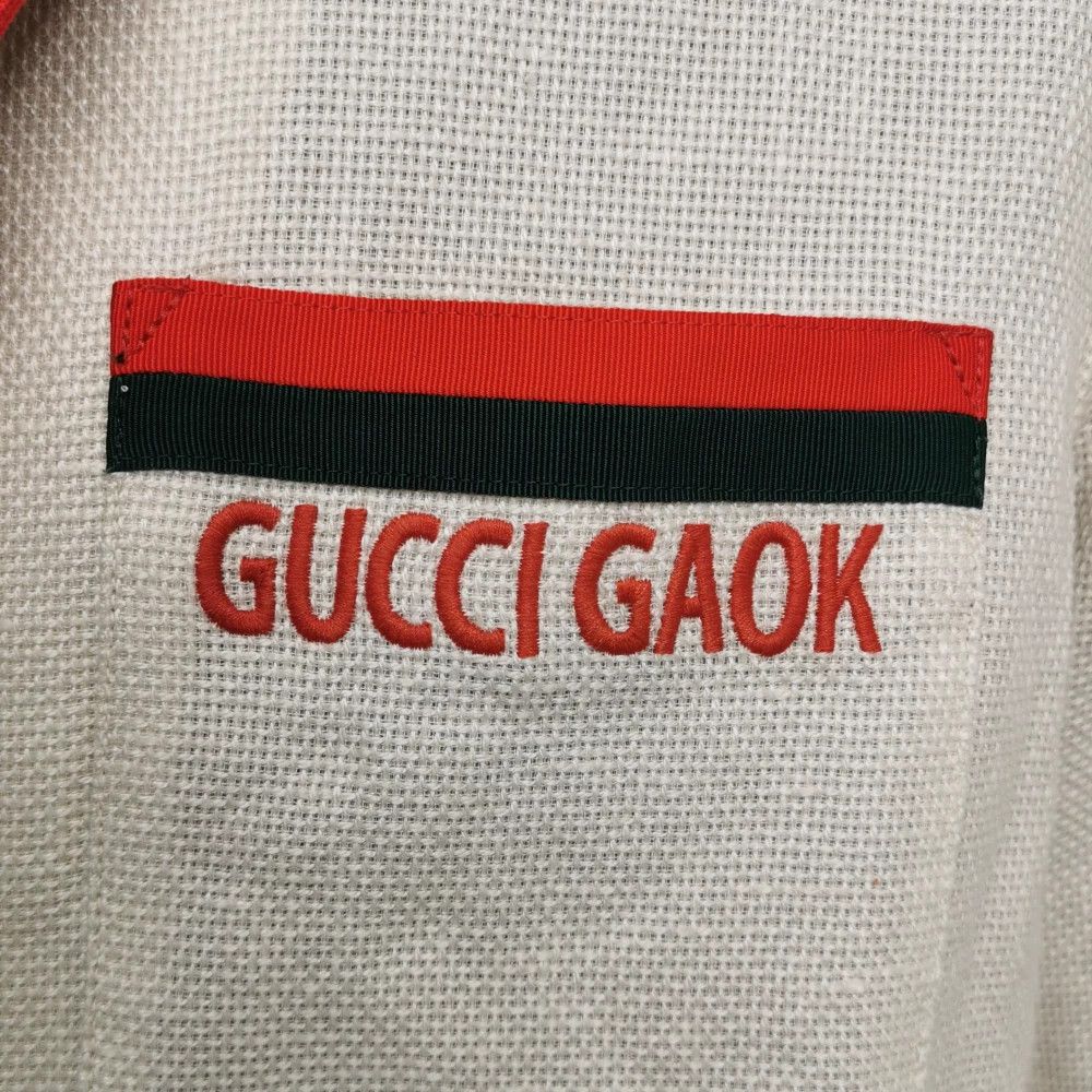 Gucci Gucci Cotton Linen Contrast Stripe Collared Jacket Size US S / EU 44-46 / 1 - 3 Thumbnail