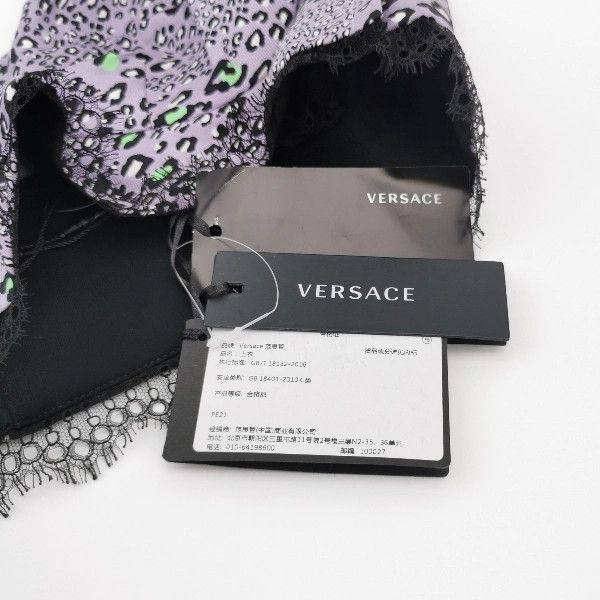 Versace Versace Silk Leopard Print Lace Top Size L / US 10 / IT 46 - 4 Thumbnail