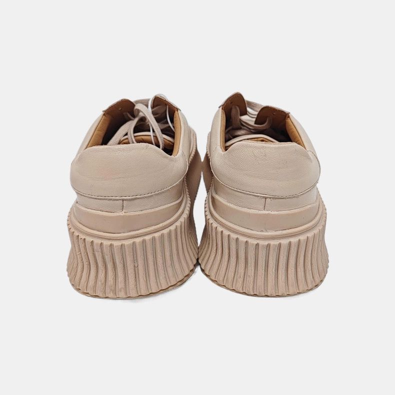Jil Sander JIL SANDER Nude Pink Leather Low-Top Casual Shoes Size US 5 / IT 35 - 3 Thumbnail