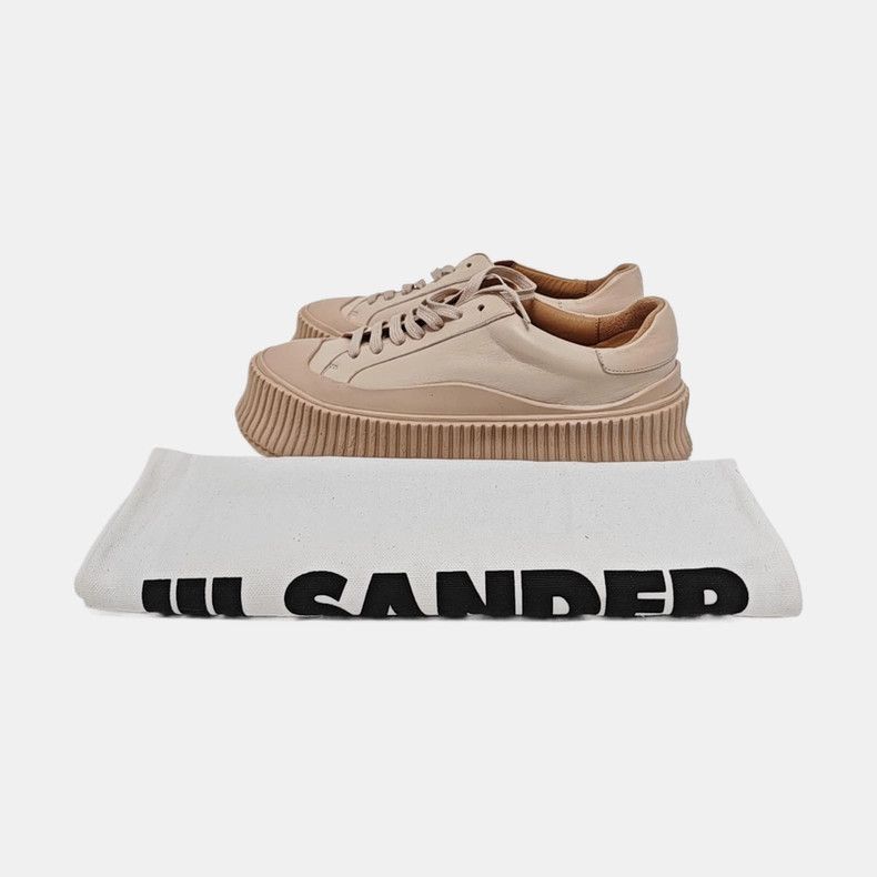 Jil Sander JIL SANDER Nude Pink Leather Low-Top Casual Shoes Size US 5 / IT 35 - 5 Thumbnail