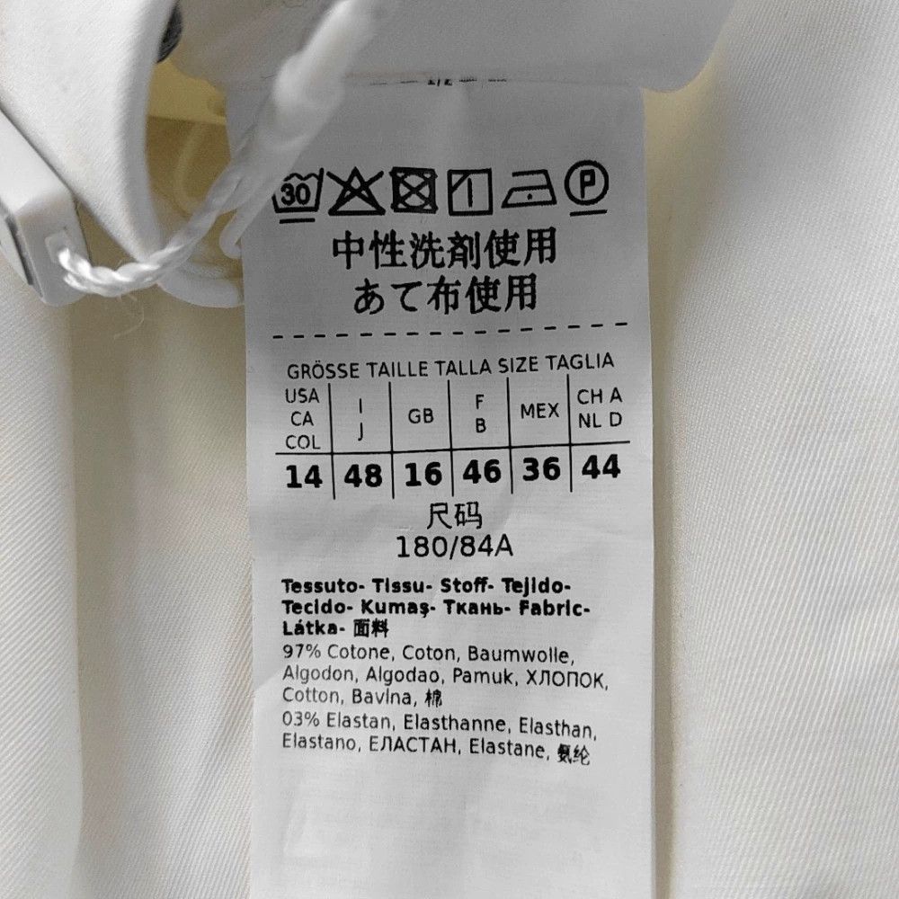 Max Mara MaxMara White Cotton Casual Pants Size 40" / US 18 - 4 Thumbnail