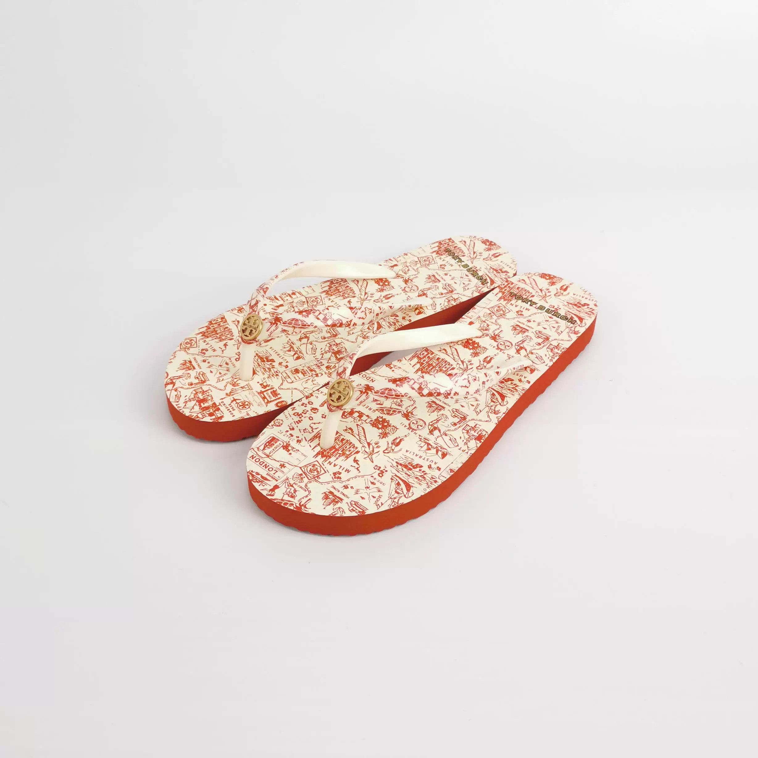 Tory Burch Tory Burch Double T Logo Toe-Post Sandals Size US 4.5 / IT 34.5 - 2 Thumbnail