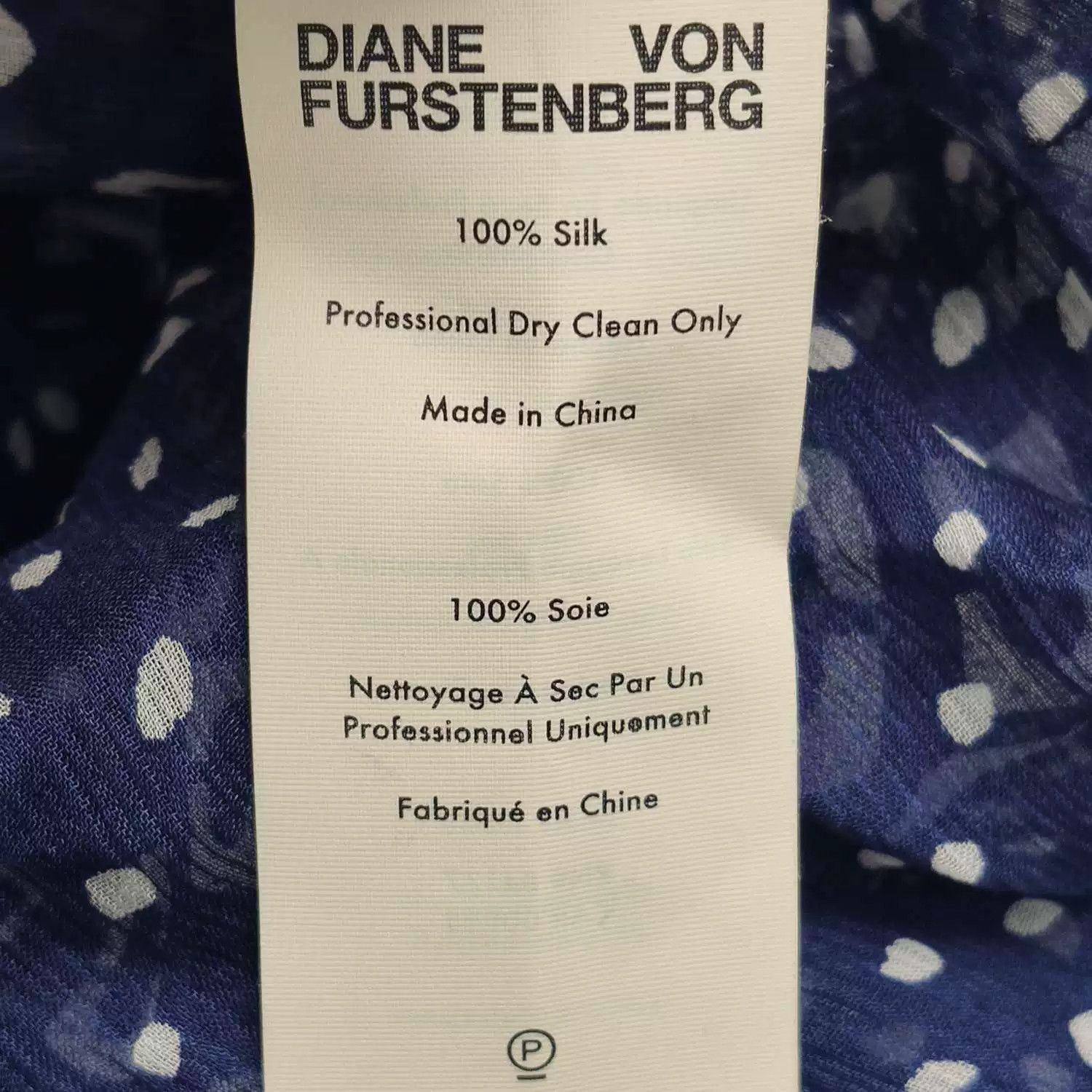 Diane von Furstenberg DVF Blue White Printed Womens Top Size S / US 4 / IT 40 - 9 Thumbnail