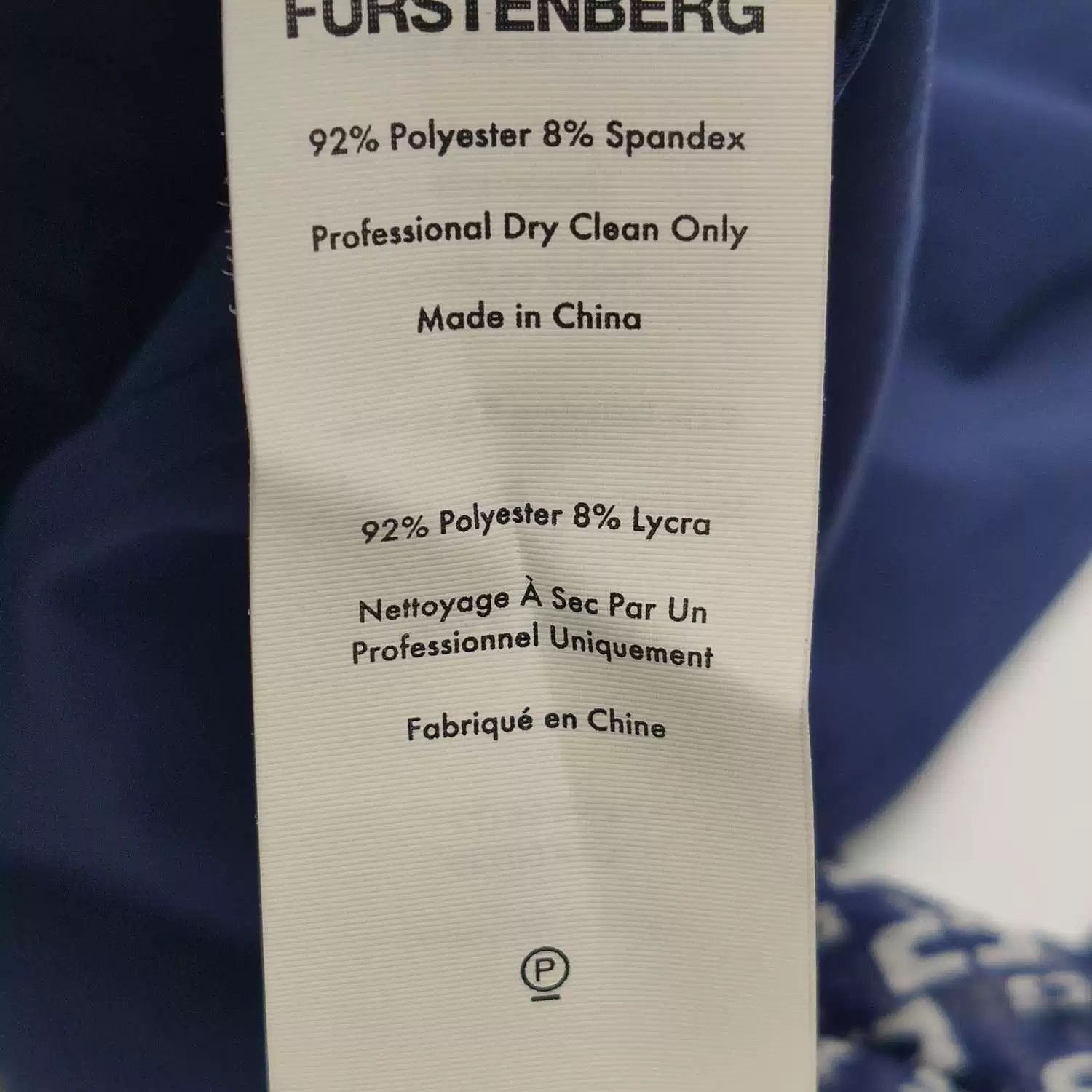 Diane von Furstenberg DVF Blue White Printed Womens Top Size S / US 4 / IT 40 - 8 Thumbnail