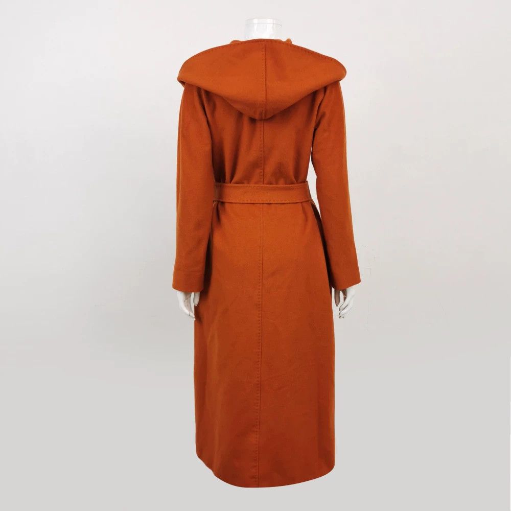 Max Mara MaxmaraStudio Wool Solid Hooded Coat Size S / US 4 / IT 40 - 2 Thumbnail
