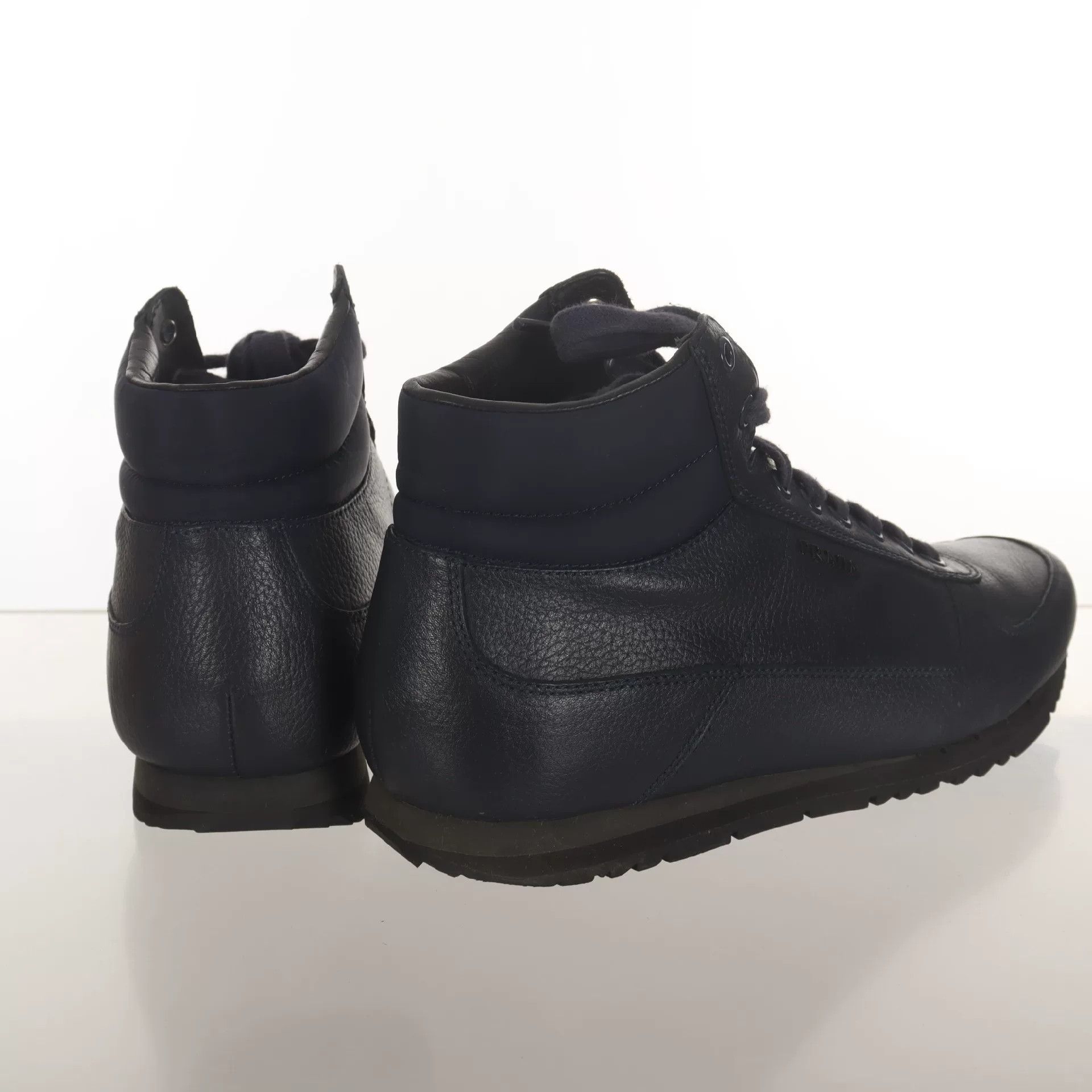 Prada Prada Women's Leather Logo High-Top Sneakers Size US 11 / IT 41 - 4 Thumbnail