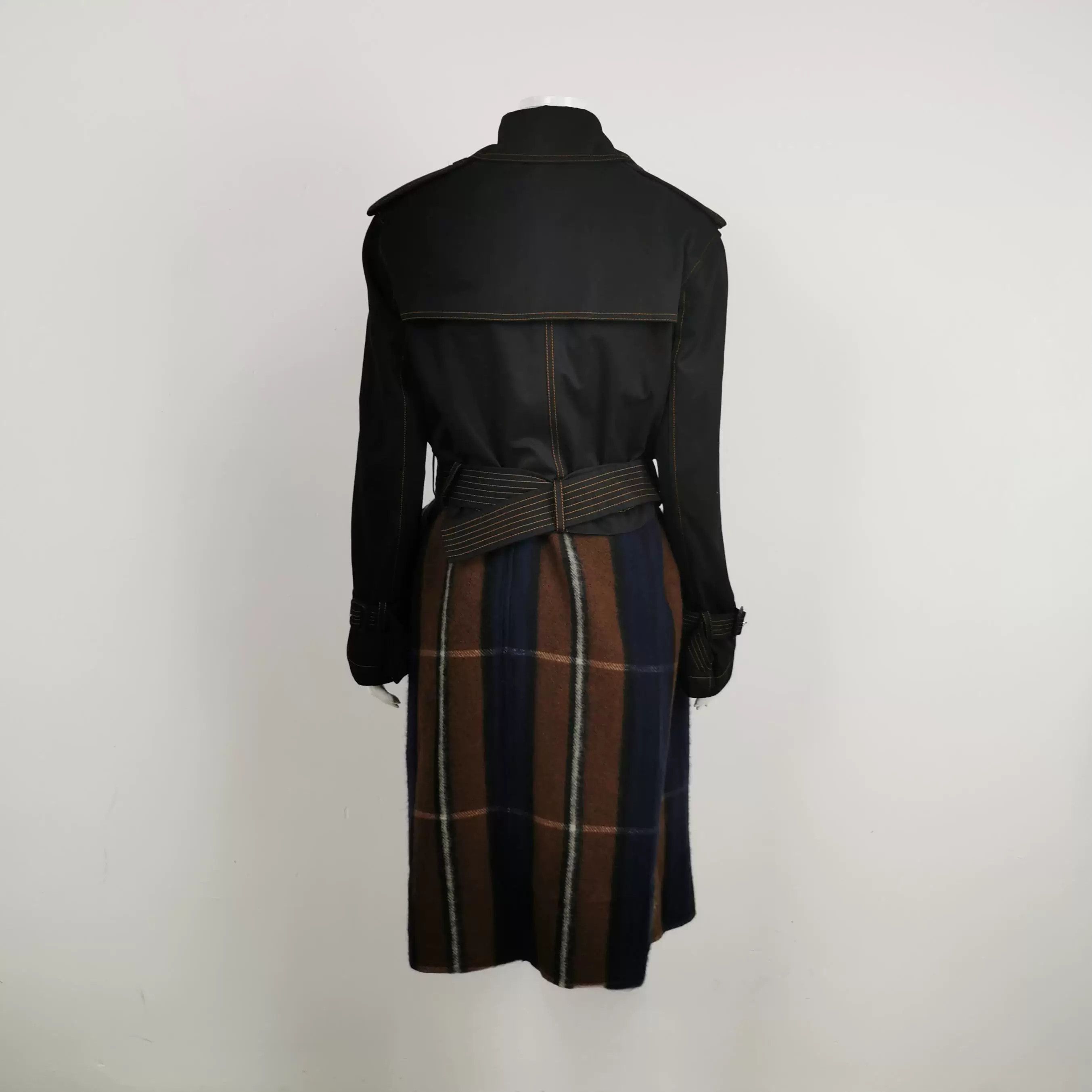 Loewe Loewe Cotton Color-Blocked Belted Lapel Coat Size US S / EU 44-46 / 1 - 2 Thumbnail