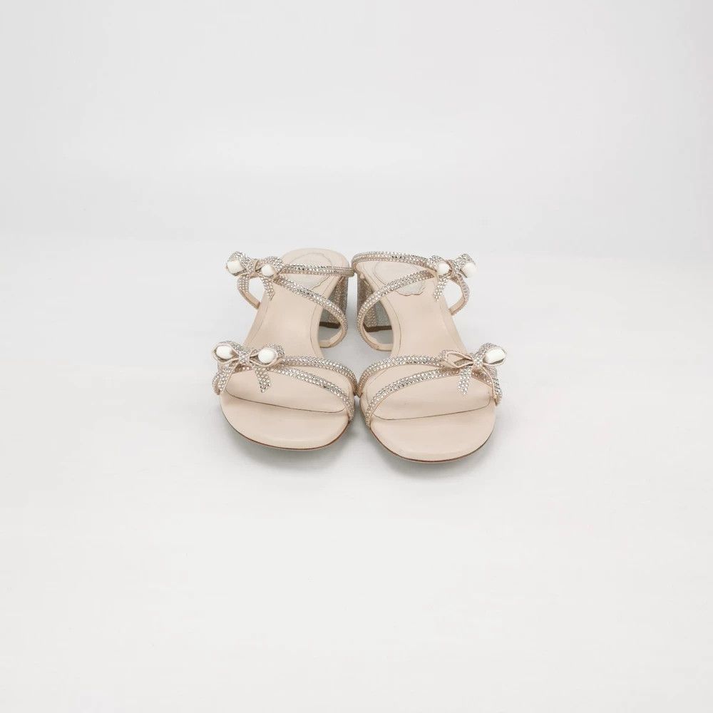 Rene Caovilla Rene Caovilla Rhinestone Open-Toe Slippers Size US 6.5 / IT 36.5 - 3 Thumbnail