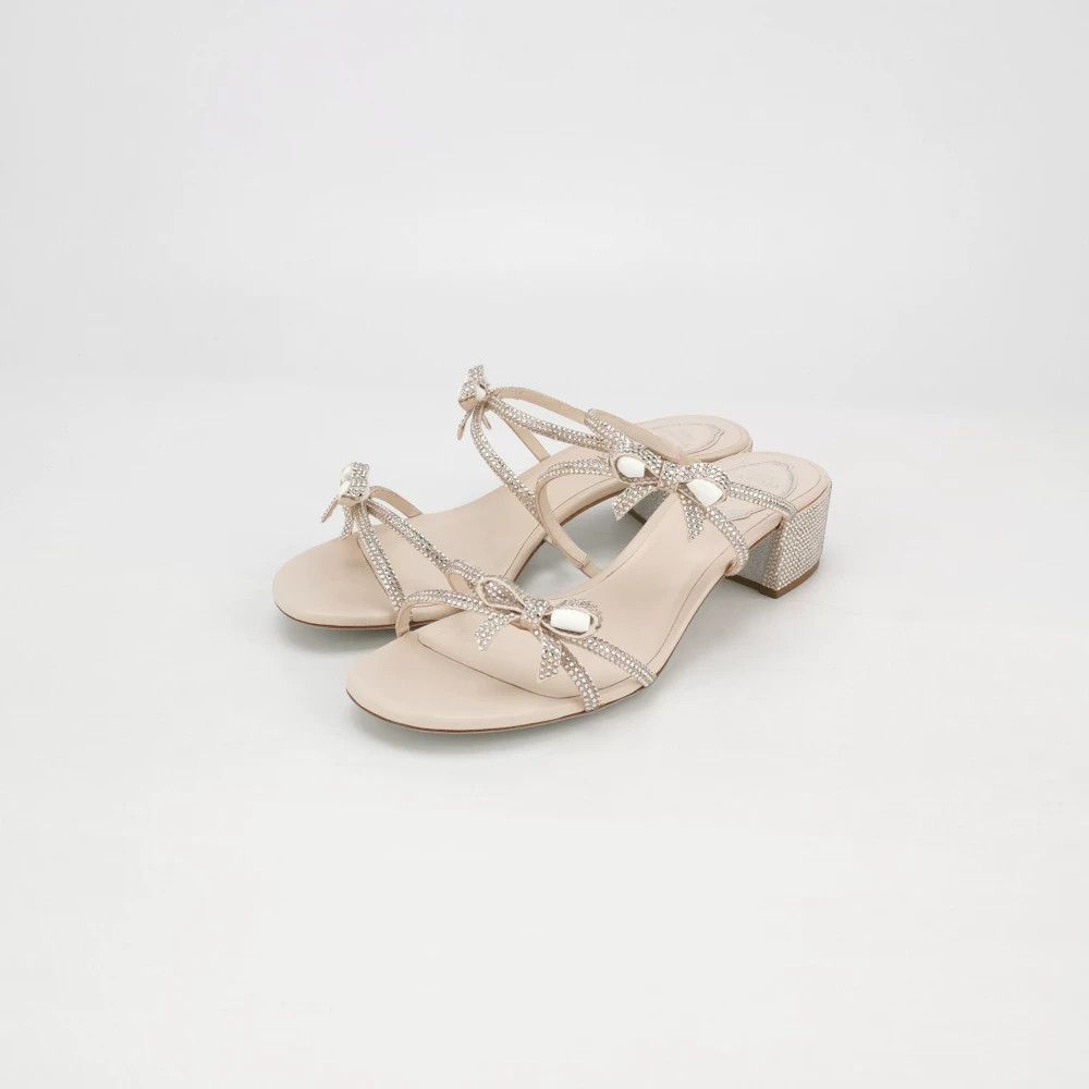 Rene Caovilla Rene Caovilla Rhinestone Open-Toe Slippers Size US 6.5 / IT 36.5 - 2 Thumbnail