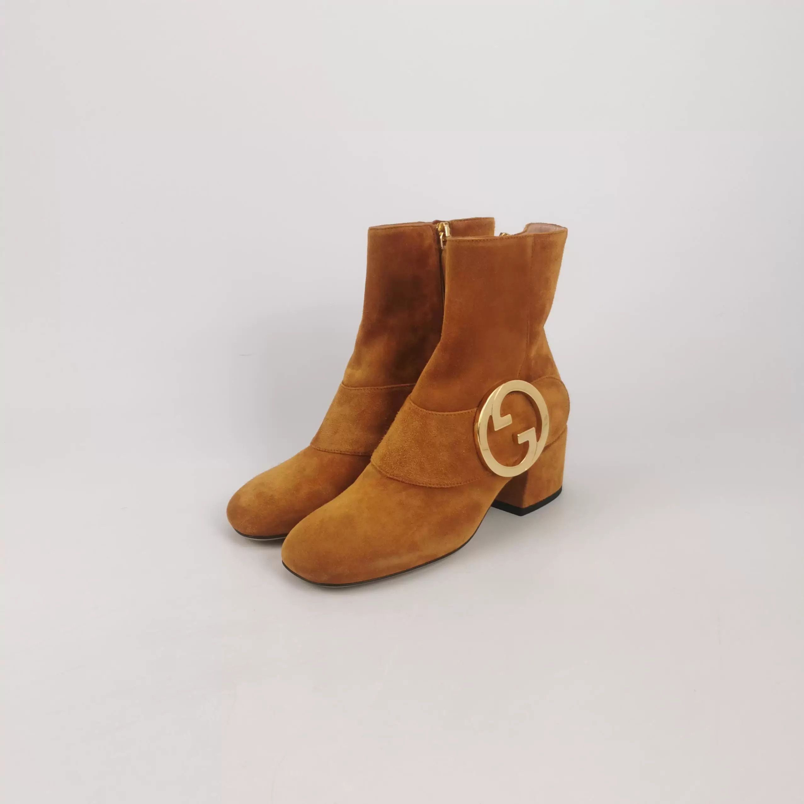 Gucci Gucci Blondie Suede Double G Ankle Boots 34 Size US 4 / IT 34 - 2 Thumbnail