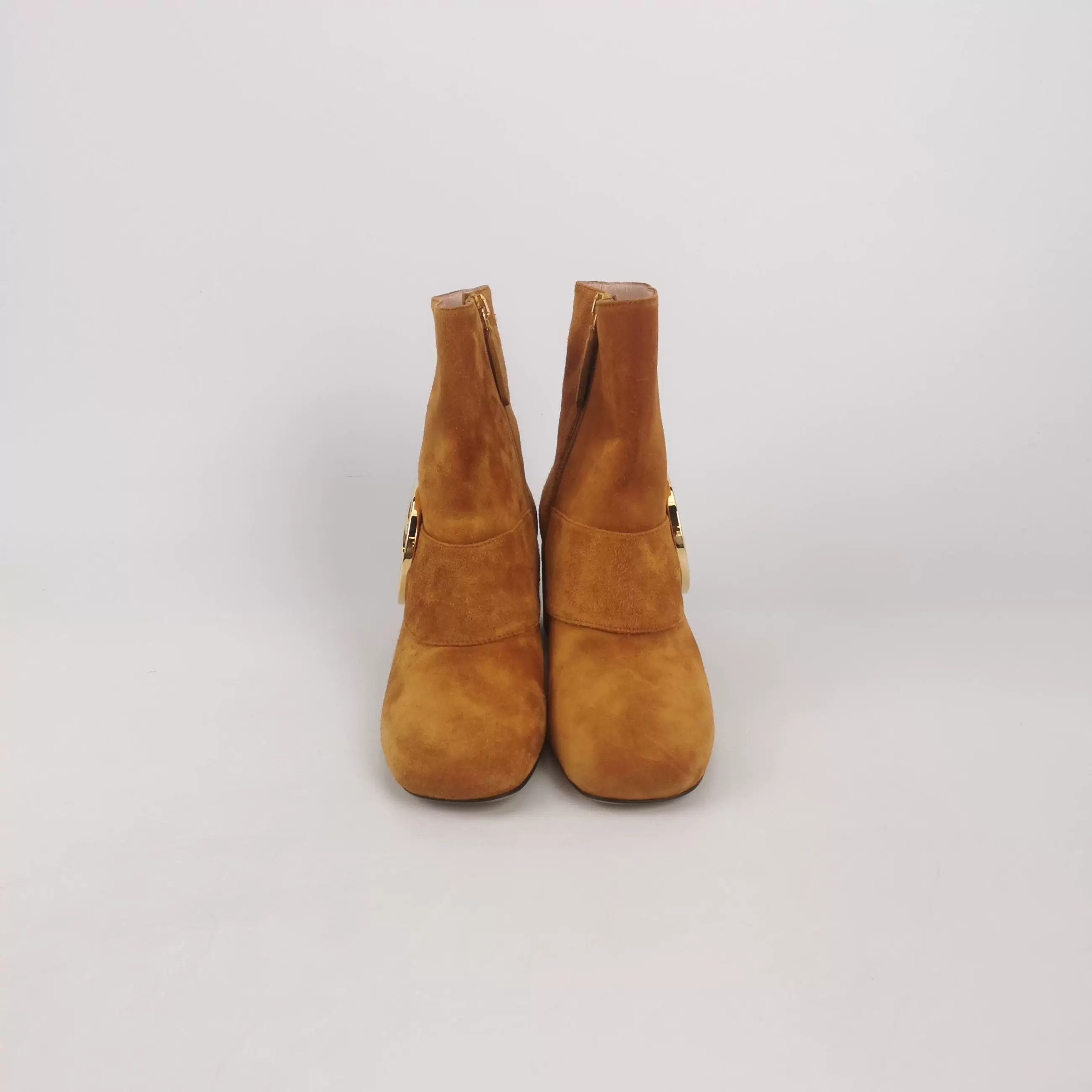Gucci Gucci Blondie Suede Double G Ankle Boots 34 Size US 4 / IT 34 - 3 Thumbnail