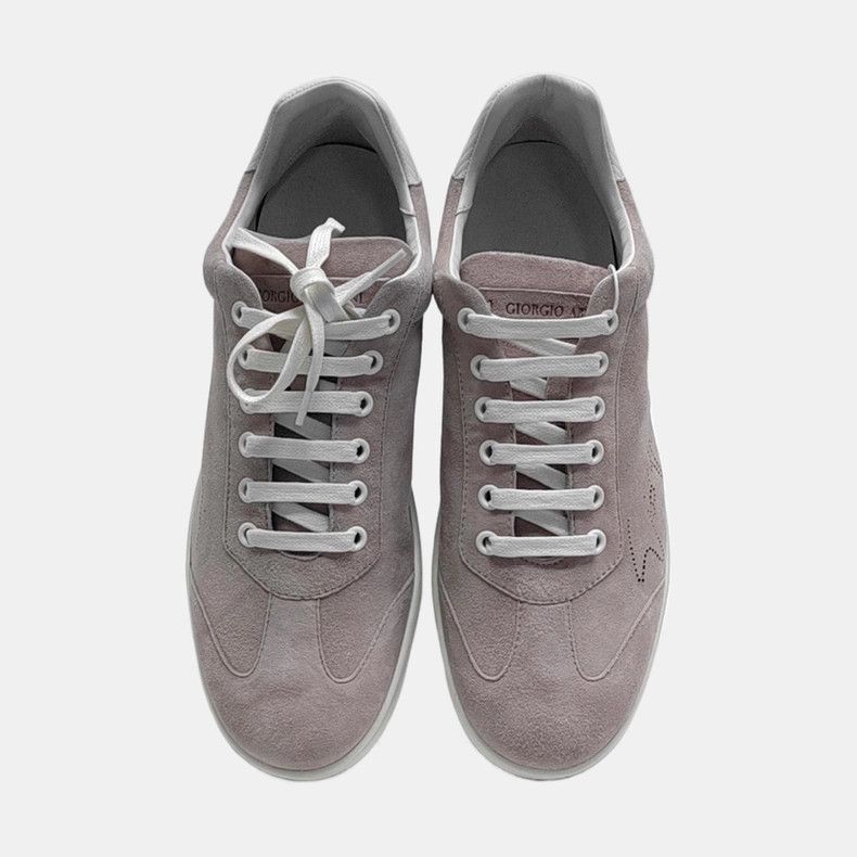 Giorgio Armani Giorgio Armani Pink Suede Men's Sneakers Size US 7 / EU 40 - 2 Thumbnail