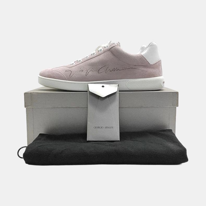 Giorgio Armani Giorgio Armani Pink Suede Men's Sneakers Size US 7 / EU 40 - 5 Thumbnail