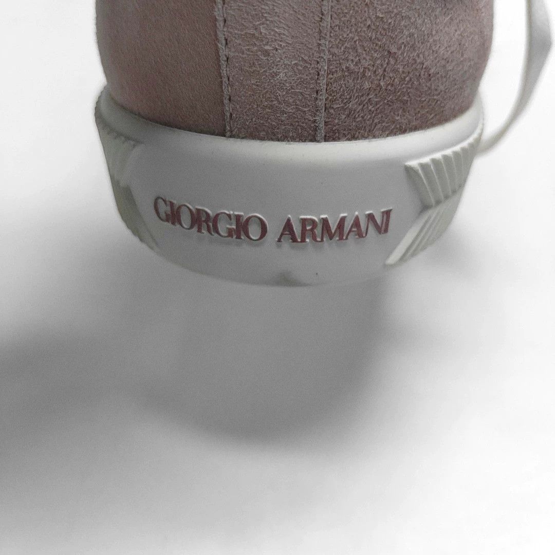 Giorgio Armani Giorgio Armani Pink Suede Men's Sneakers Size US 7 / EU 40 - 8 Thumbnail