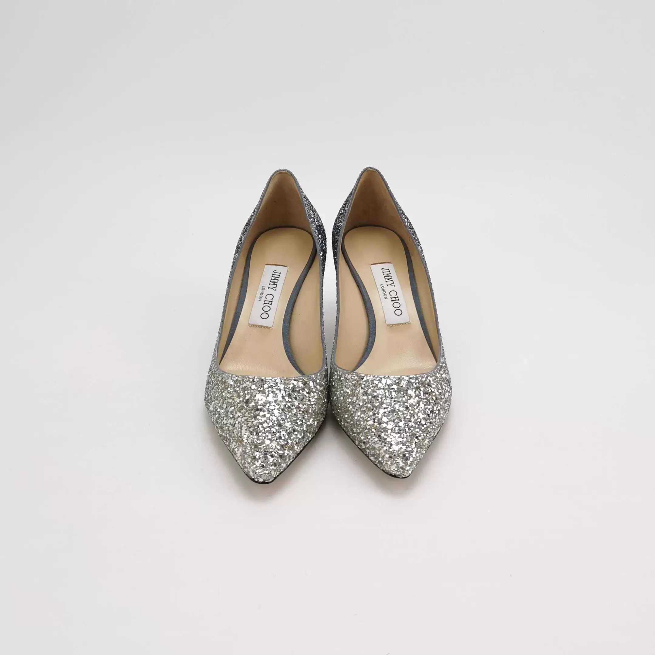 Jimmy Choo Jimmy Choo Romy Gradient Sequin Heels Size US 7 / IT 37 - 3 Thumbnail