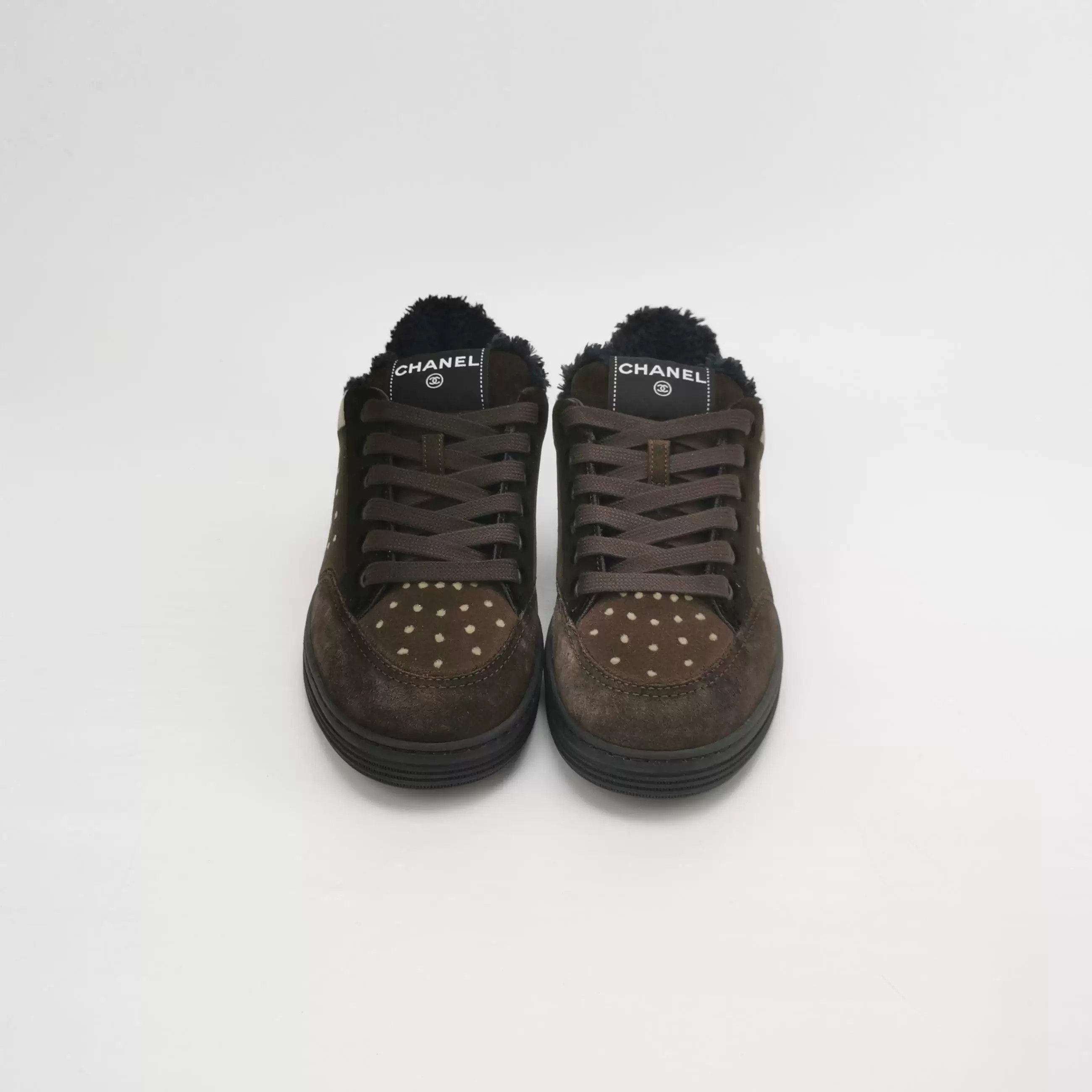 Chanel Chanel Suede Colorblock Logo Lace-up Shoes Size US 6.5 / IT 36.5 - 3 Thumbnail