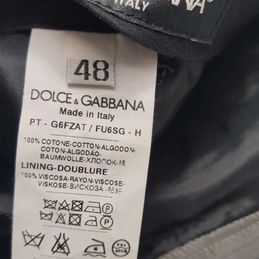 Dolce & Gabbana Dolce&Gabbana Cotton Solid Trousers Size 48 Size US 32 / EU 48 - 6 Thumbnail