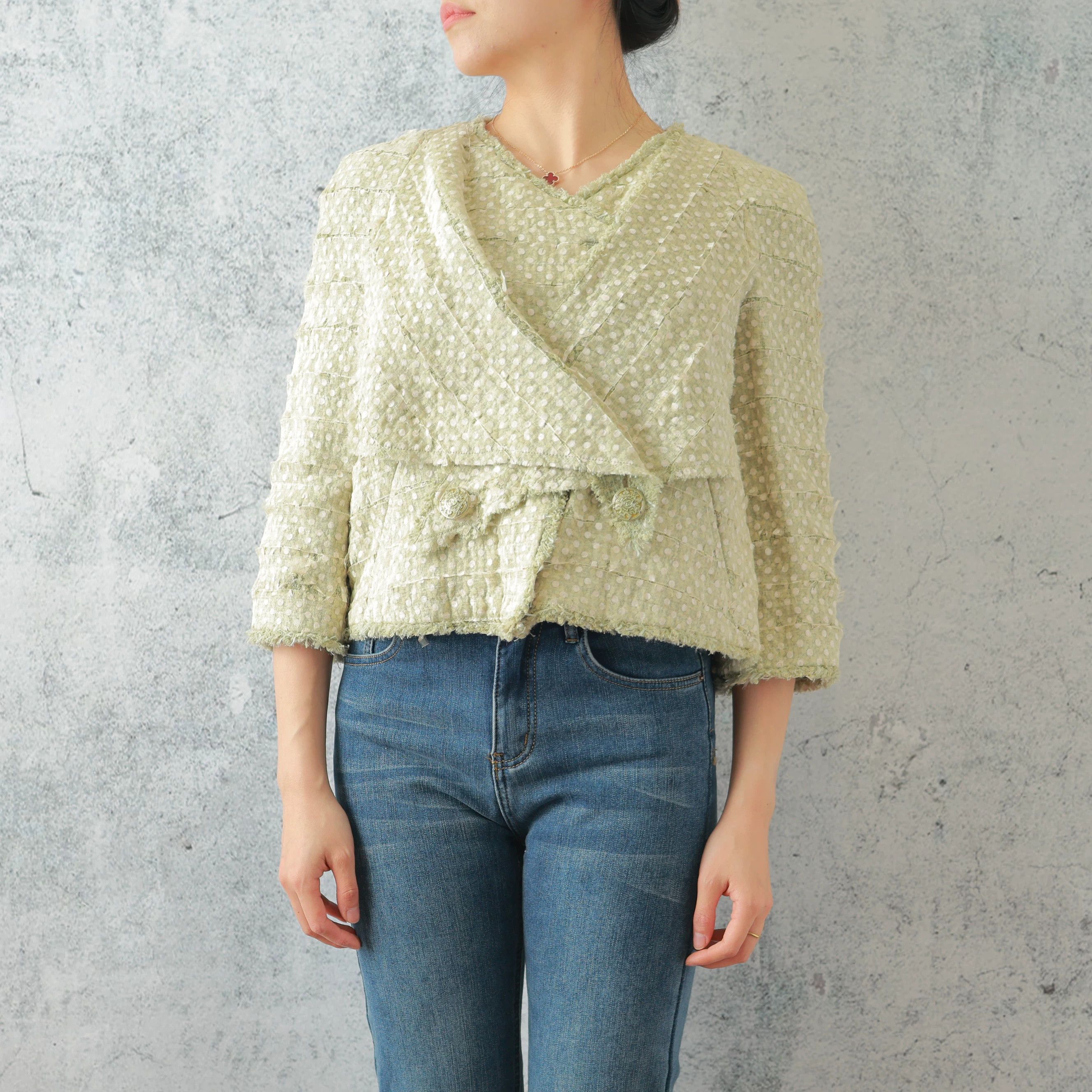 Chanel CHANEL Wool Green Jacket Size 38 Size S / US 4 / IT 40 - 3 Thumbnail