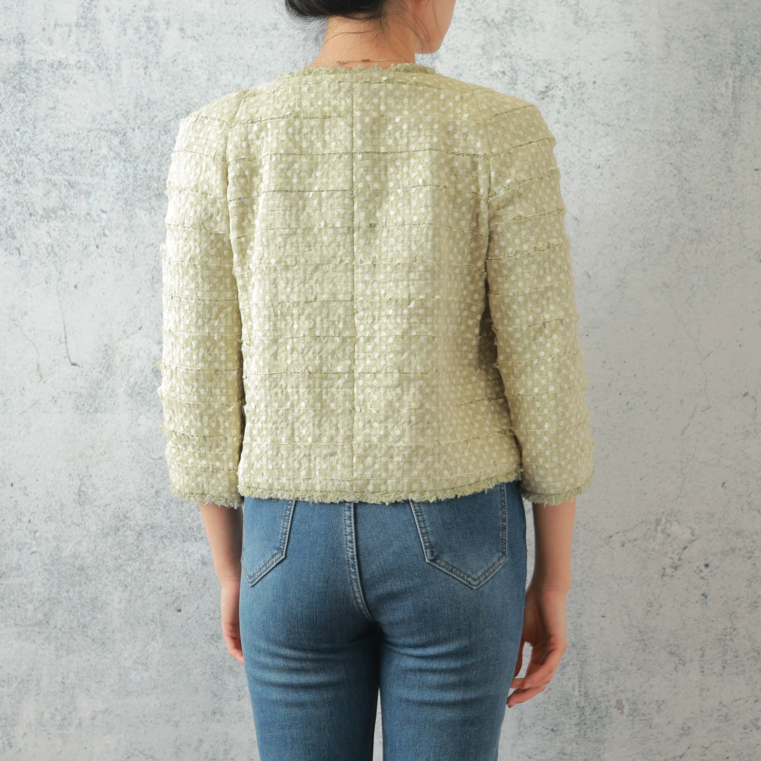Chanel CHANEL Wool Green Jacket Size 38 Size S / US 4 / IT 40 - 5 Thumbnail