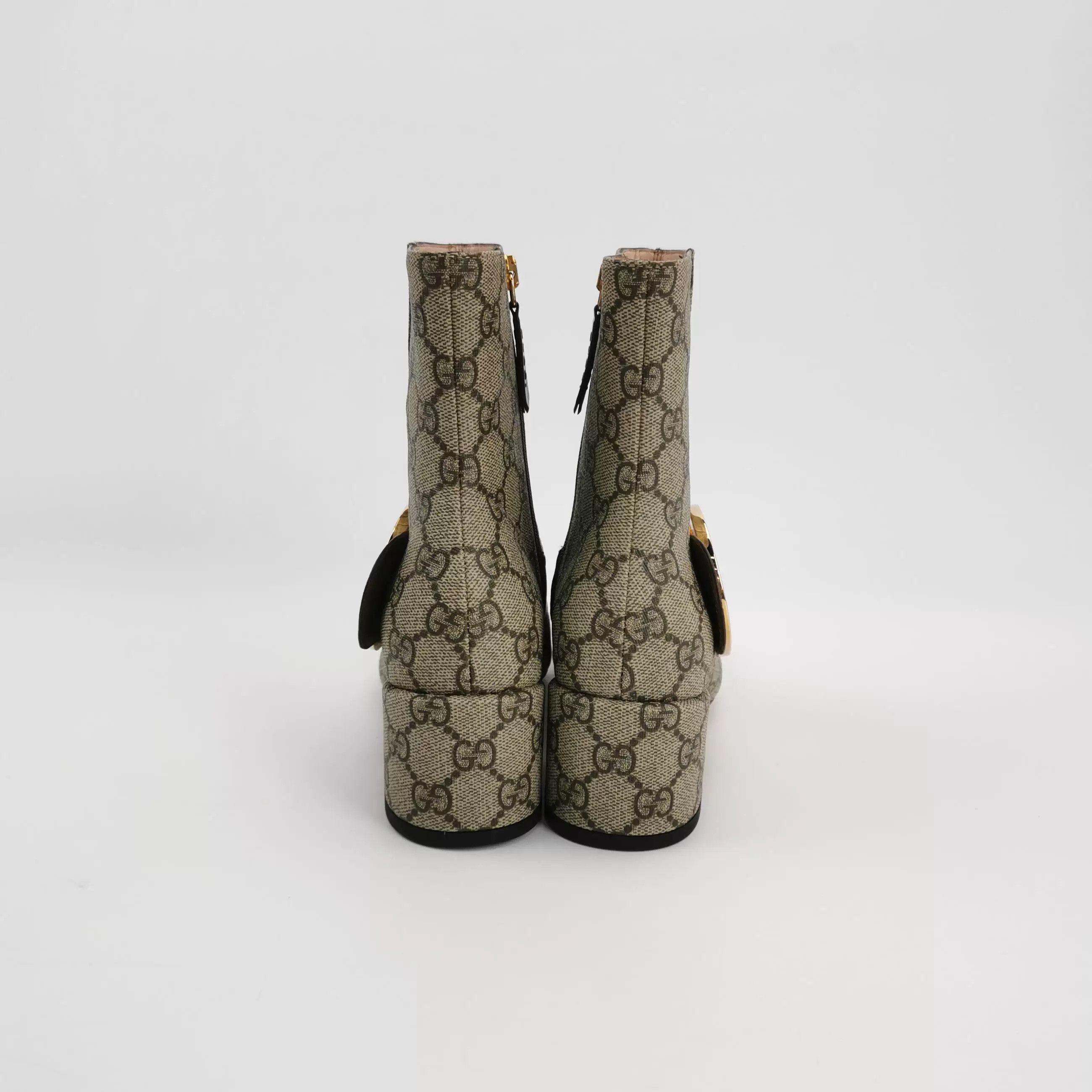 Gucci Gucci Blondie GG Block Heel Ankle Boots Size US 4 / IT 34 - 4 Thumbnail