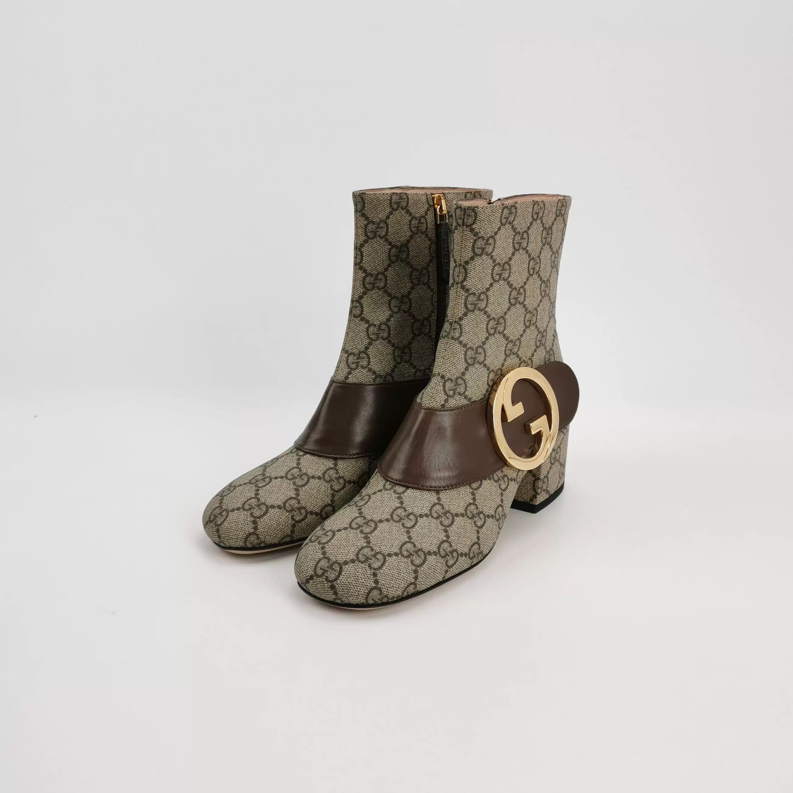 Gucci Gucci Blondie GG Block Heel Ankle Boots Size US 4 / IT 34 - 2 Thumbnail