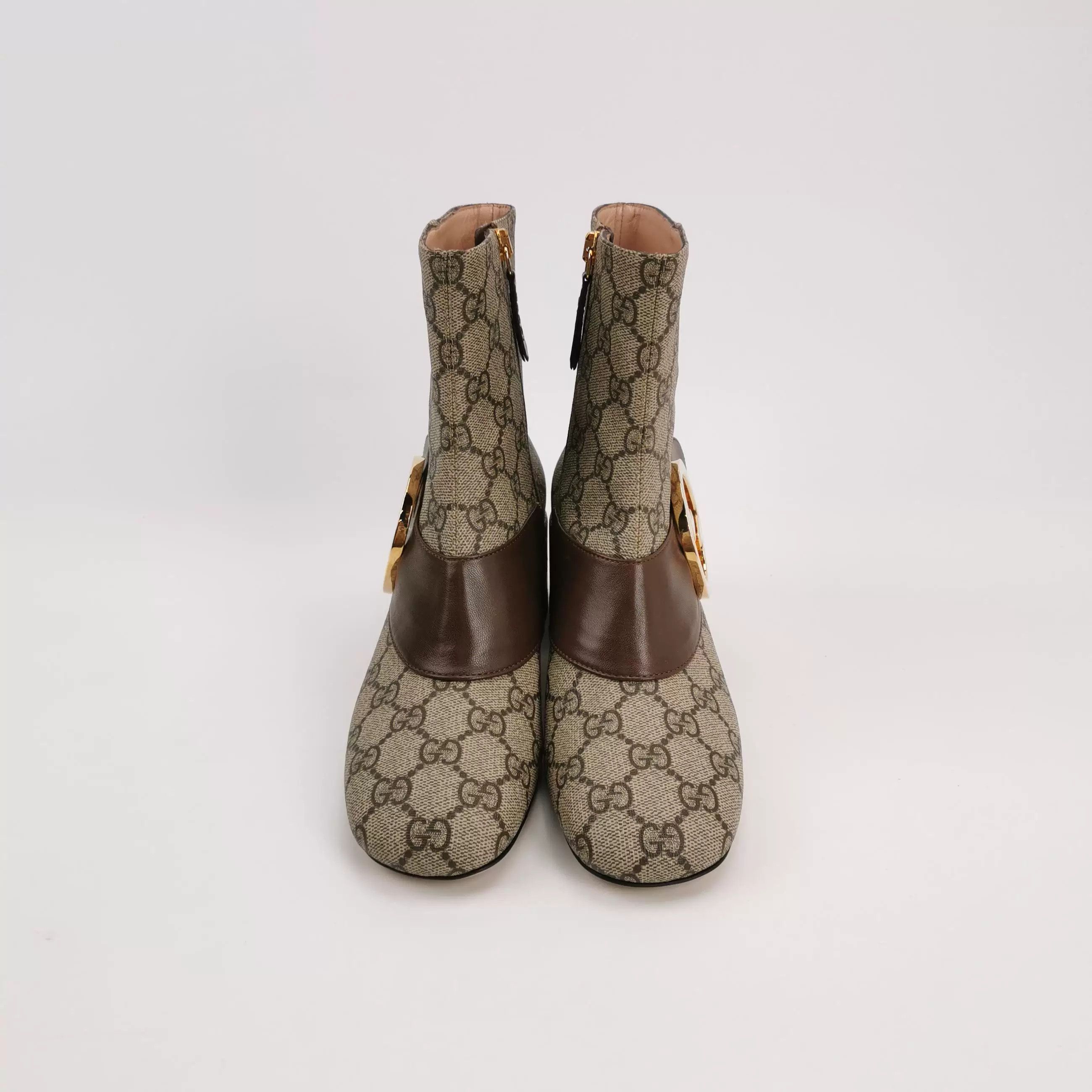 Gucci Gucci Blondie GG Block Heel Ankle Boots Size US 4 / IT 34 - 3 Thumbnail