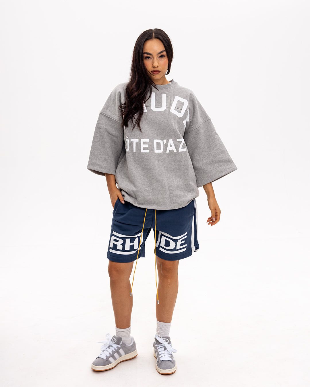 Rhude Champions Shorts Navy Vintage White Size US 28 / EU 44 - 8 Thumbnail
