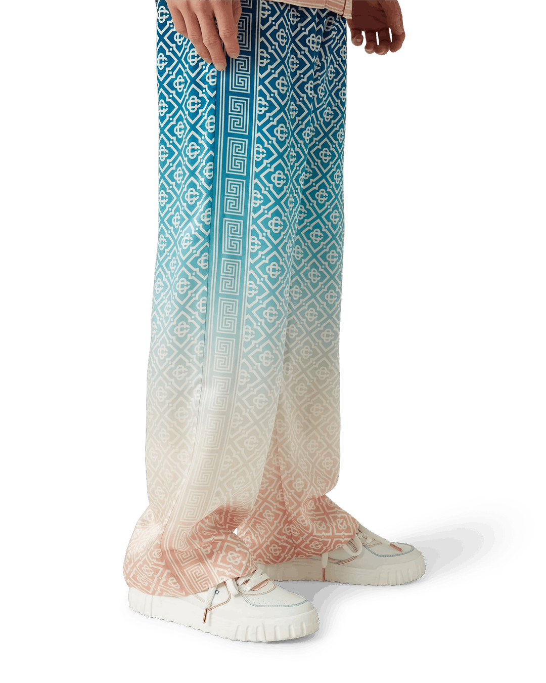 Casablanca Silk Satin Drawstring Trousers Blue Gradient Size US 28 / EU 44 - 4 Thumbnail
