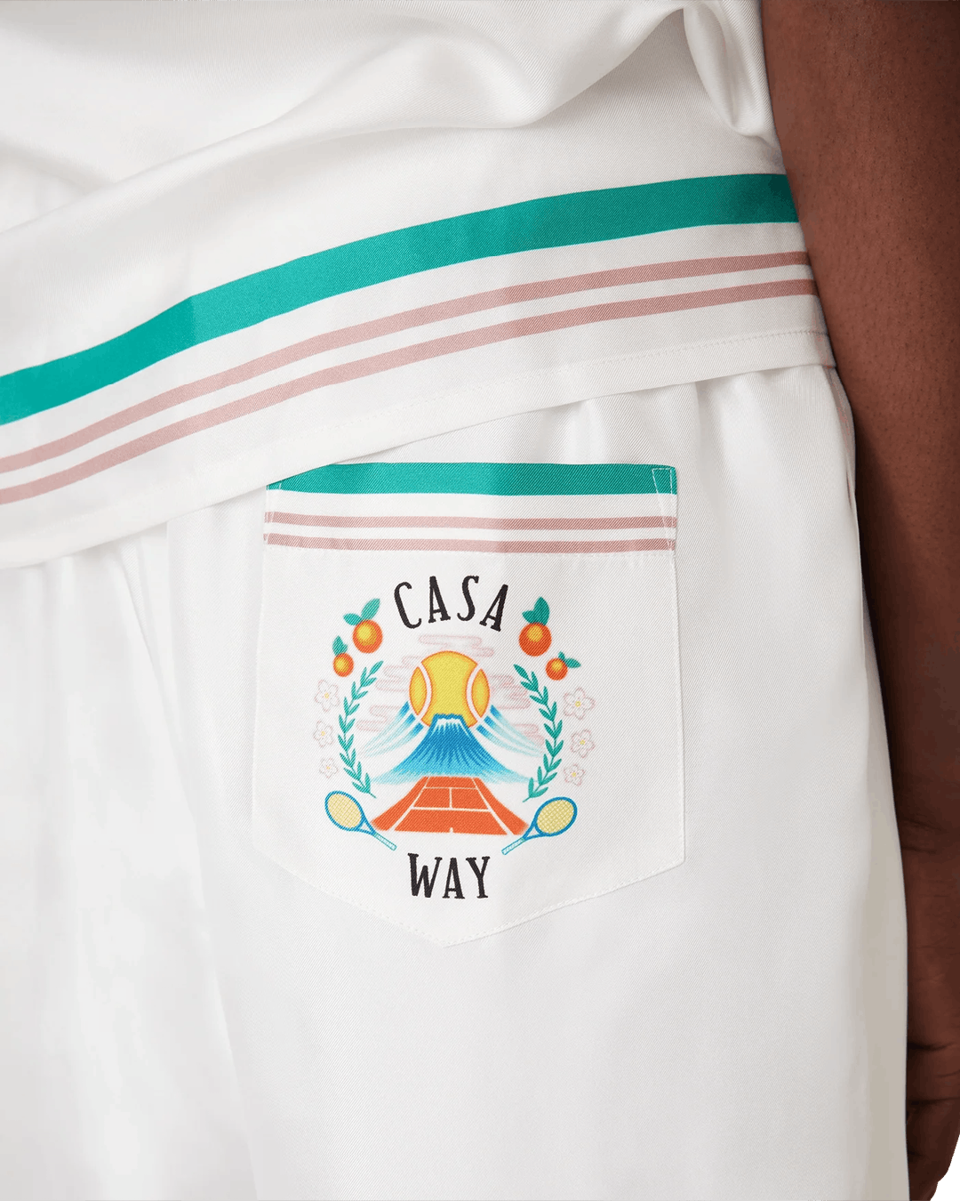 Casablanca Casa Way Silk Shorts White Size US 32 / EU 48 - 6 Thumbnail