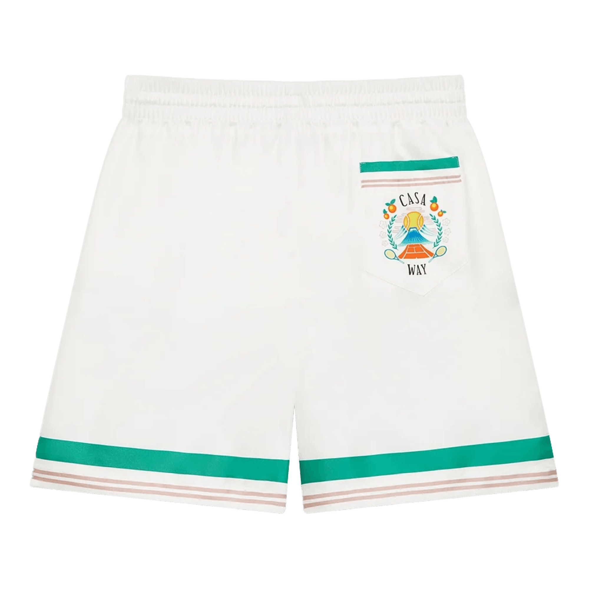 Casablanca Casa Way Silk Shorts White Size US 32 / EU 48 - 2 Thumbnail