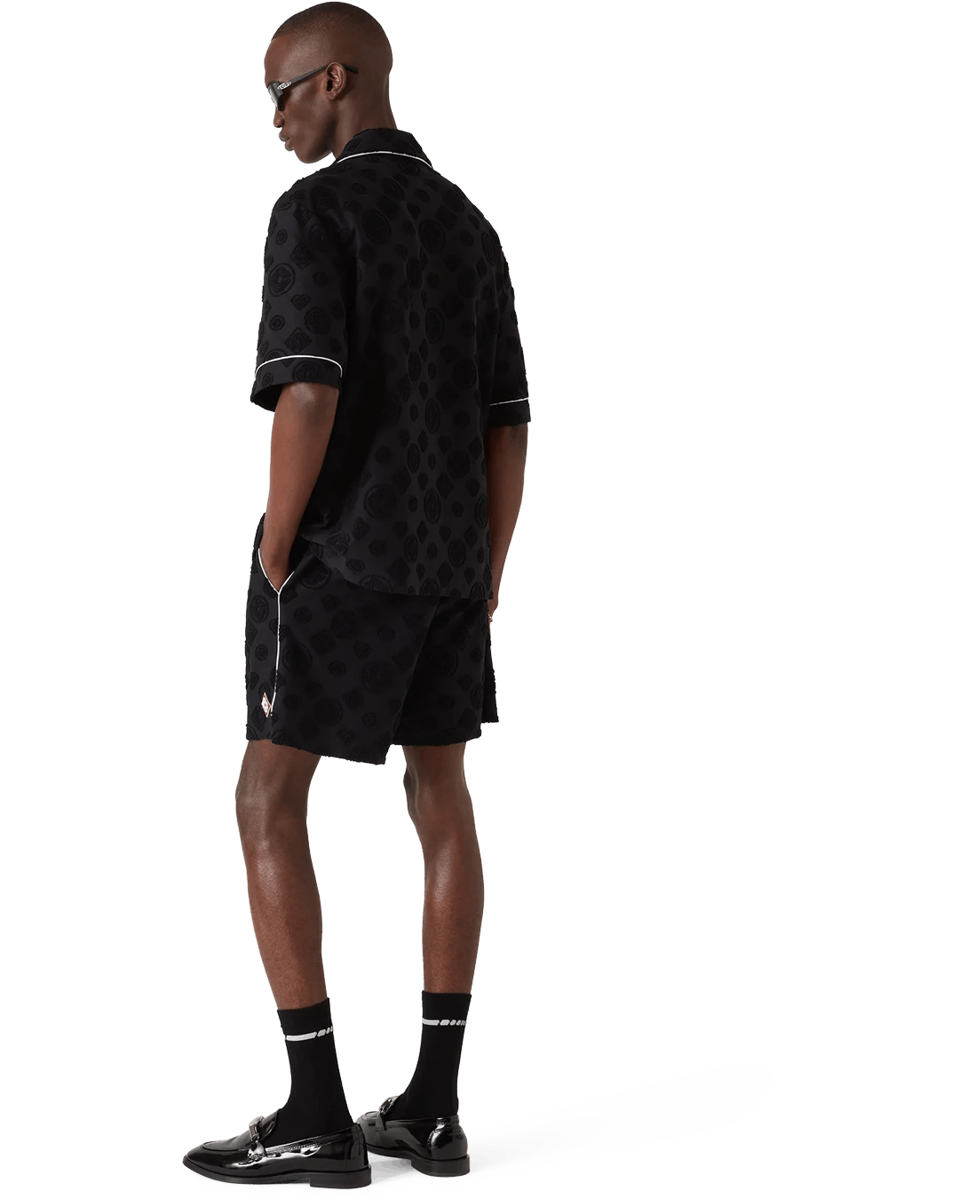 Casablanca Towelling Monogram Shorts Black Size US 36 / EU 52 - 3 Thumbnail