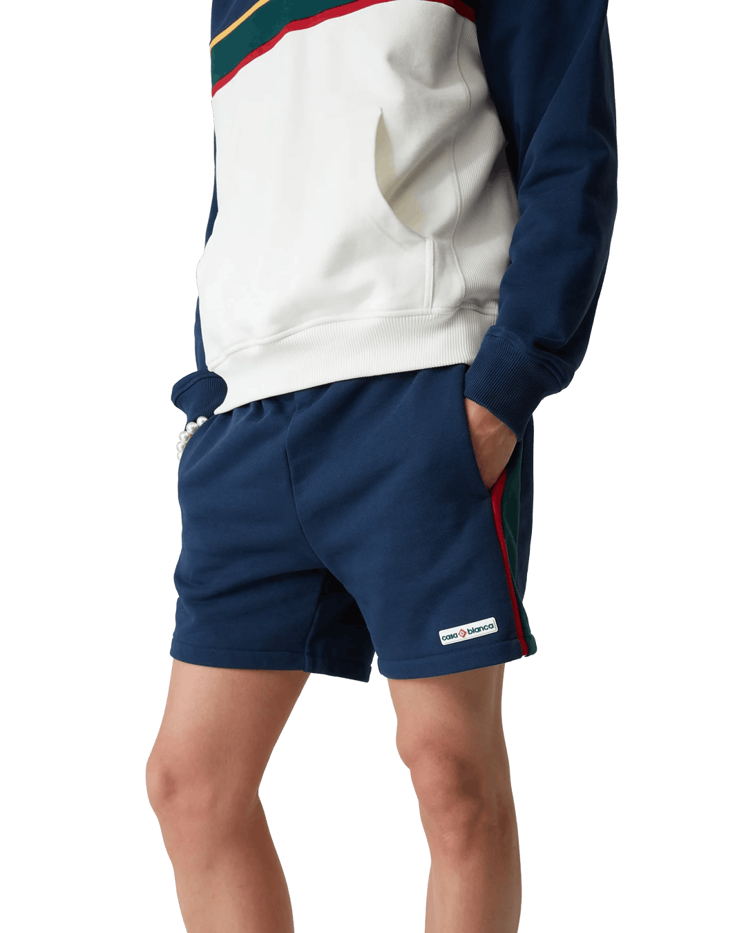 Casablanca Cotton Loopback Colourblock Panel Sweatshorts Navy Size US 34 / EU 50 - 4 Thumbnail