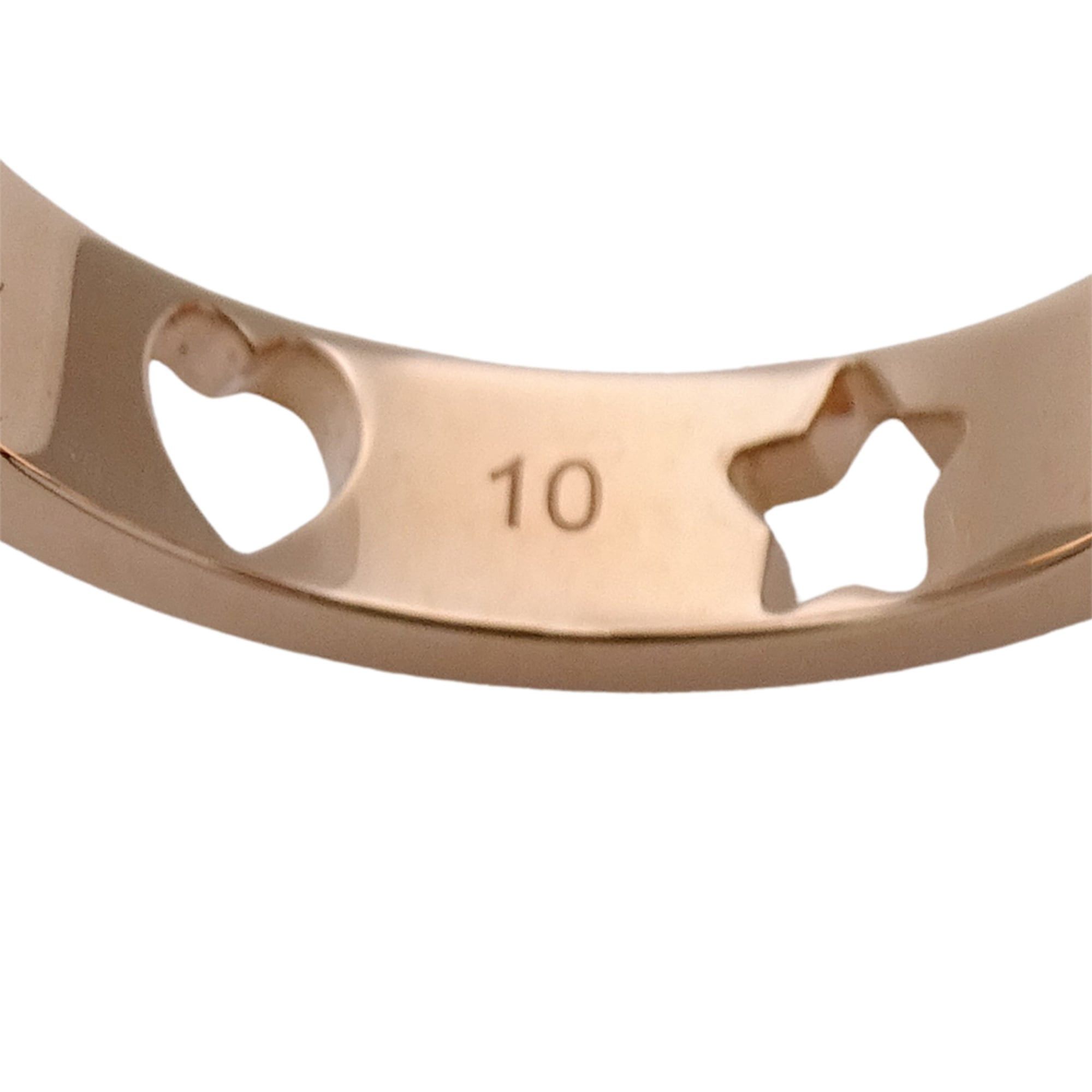 Gucci Gucci ring for women, brand name ring, 750PG (pink gold), Icon, heart, star, size #10 (approx.), jewelry. Size ONE SIZE - 6 Thumbnail