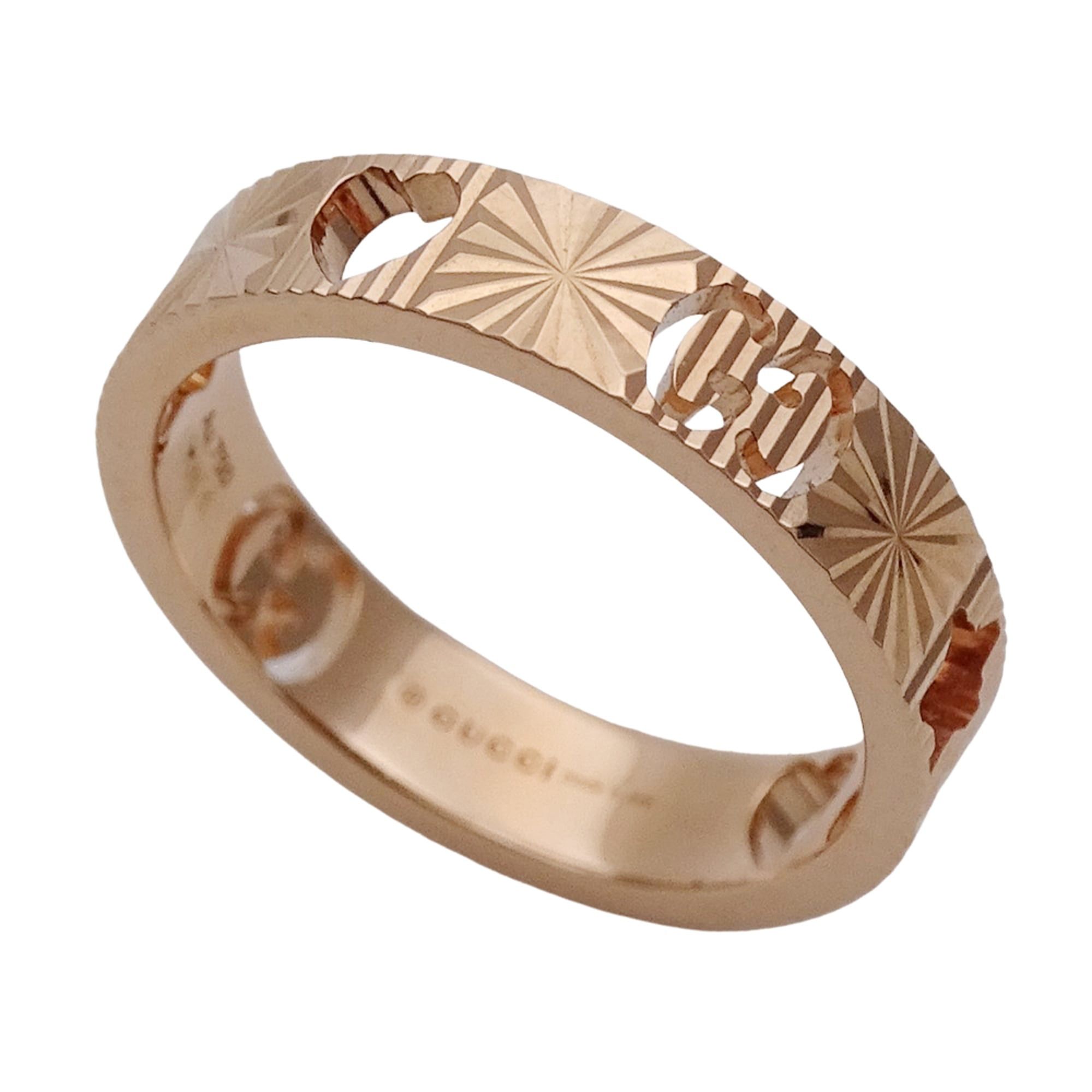 Gucci Gucci ring for women, brand name ring, 750PG (pink gold), Icon, heart, star, size #10 (approx.), jewelry. Size ONE SIZE - 4 Thumbnail