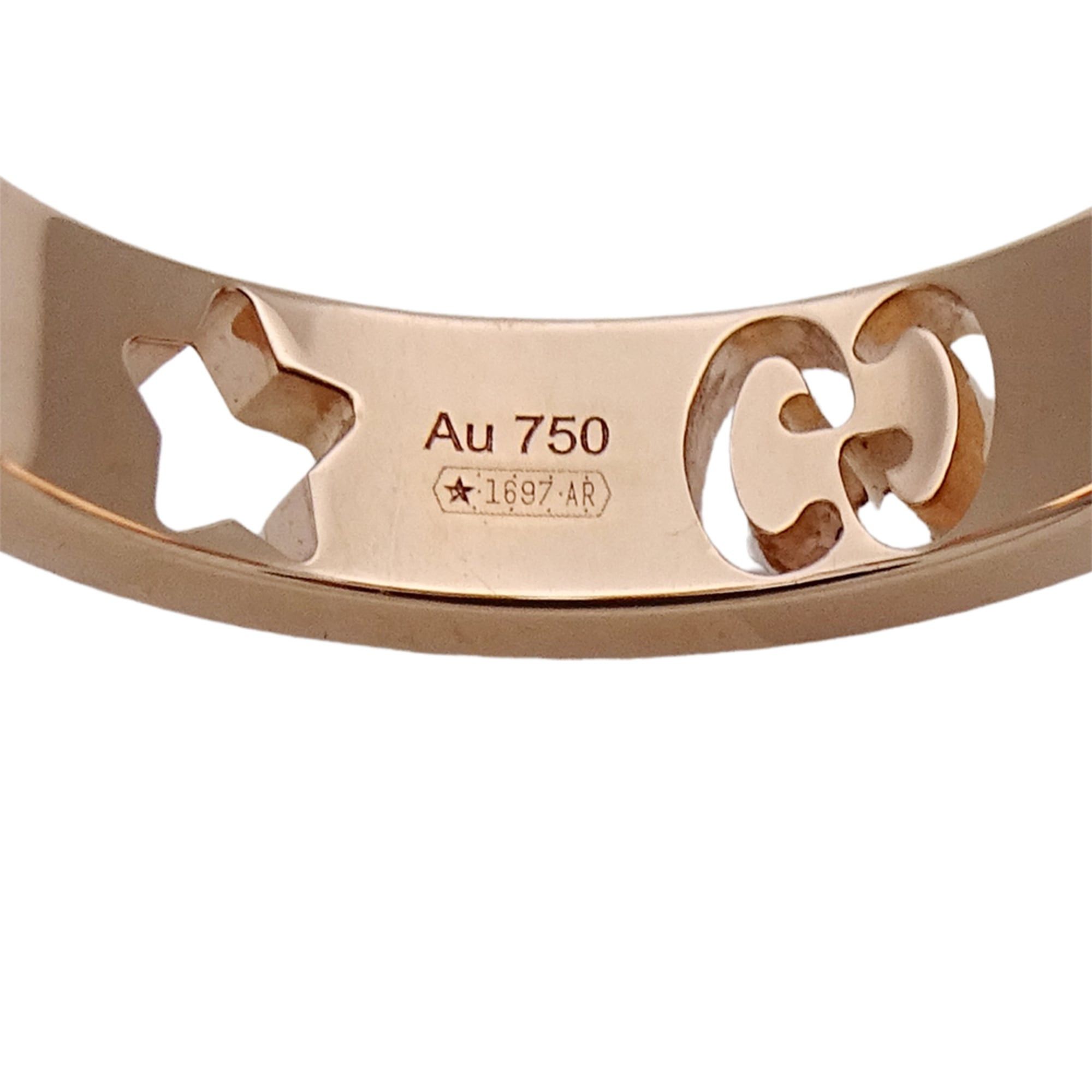 Gucci Gucci ring for women, brand name ring, 750PG (pink gold), Icon, heart, star, size #10 (approx.), jewelry. Size ONE SIZE - 7 Thumbnail