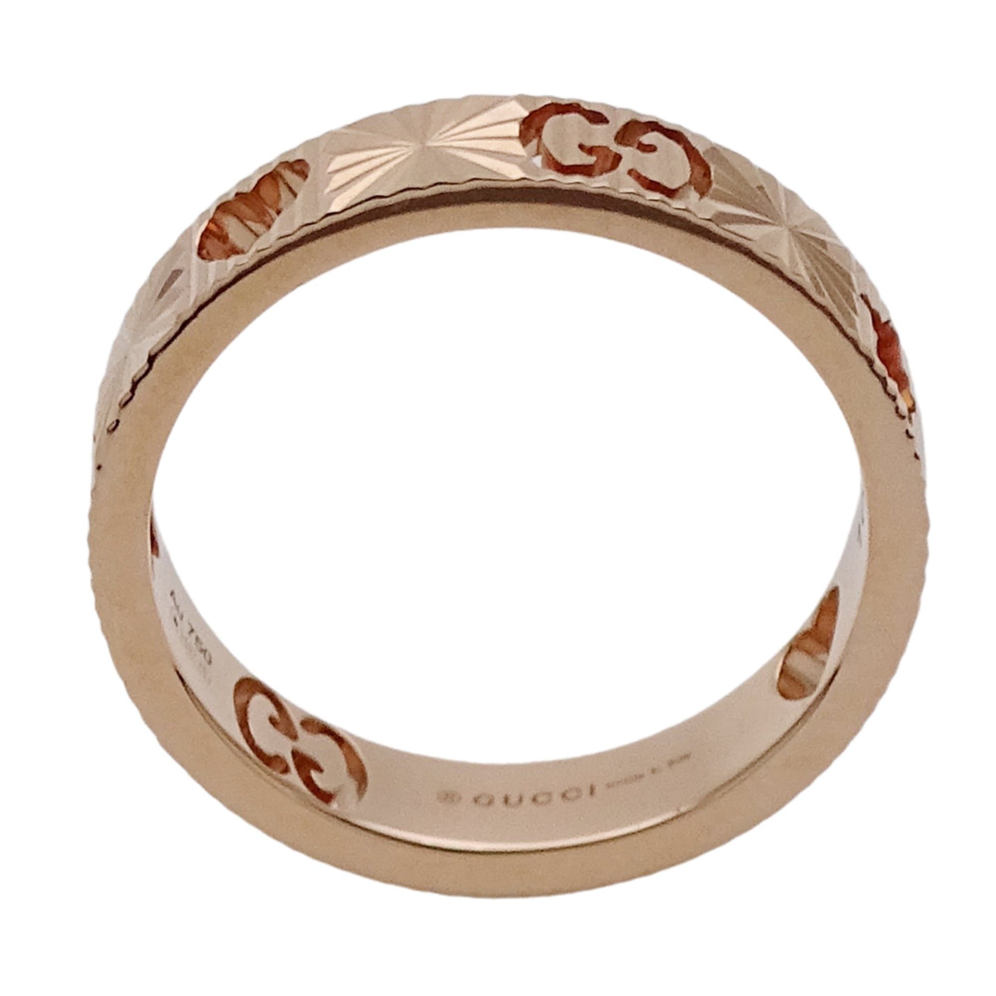 Gucci Gucci ring for women, brand name ring, 750PG (pink gold), Icon, heart, star, size #10 (approx.), jewelry. Size ONE SIZE - 3 Thumbnail