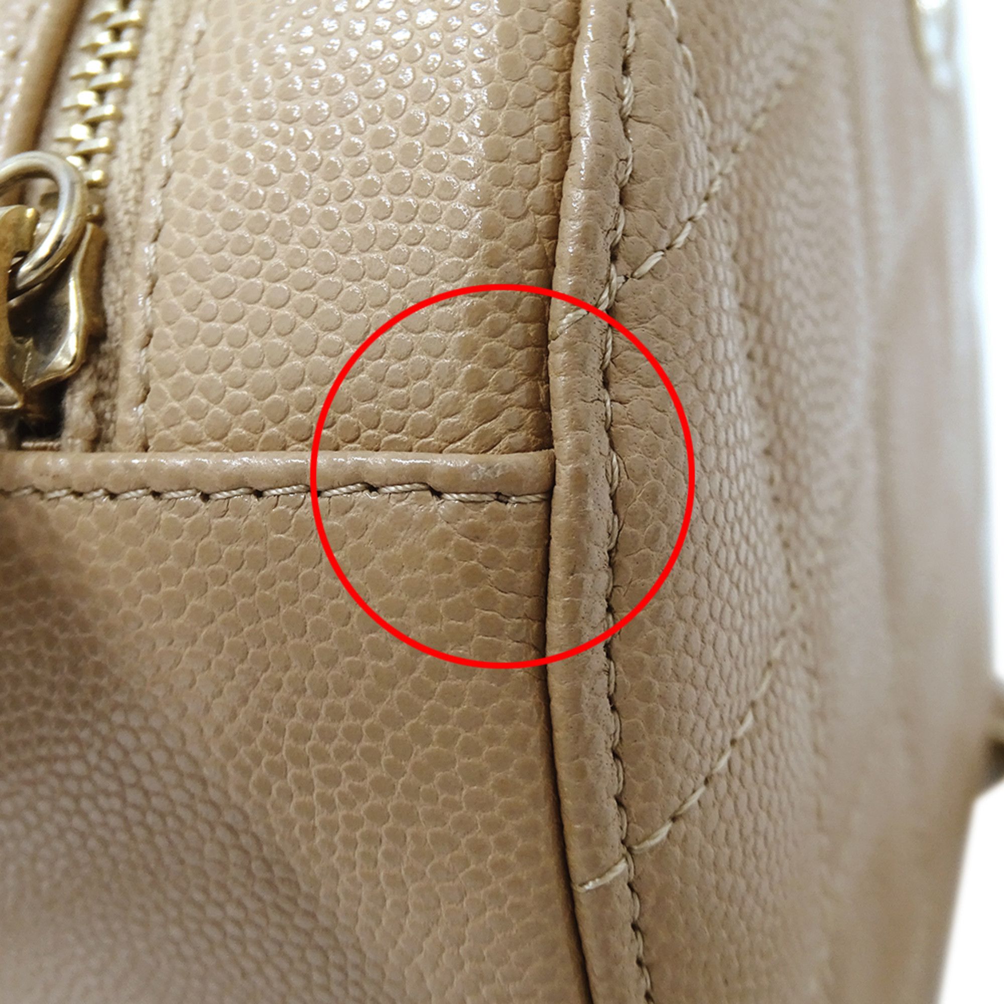 Chanel Chanel Matelassé handbag for women, brand shoulder bag, caviar leather, beige, gold hardware, chain pouch, round shape. Size ONE SIZE - 11 Thumbnail