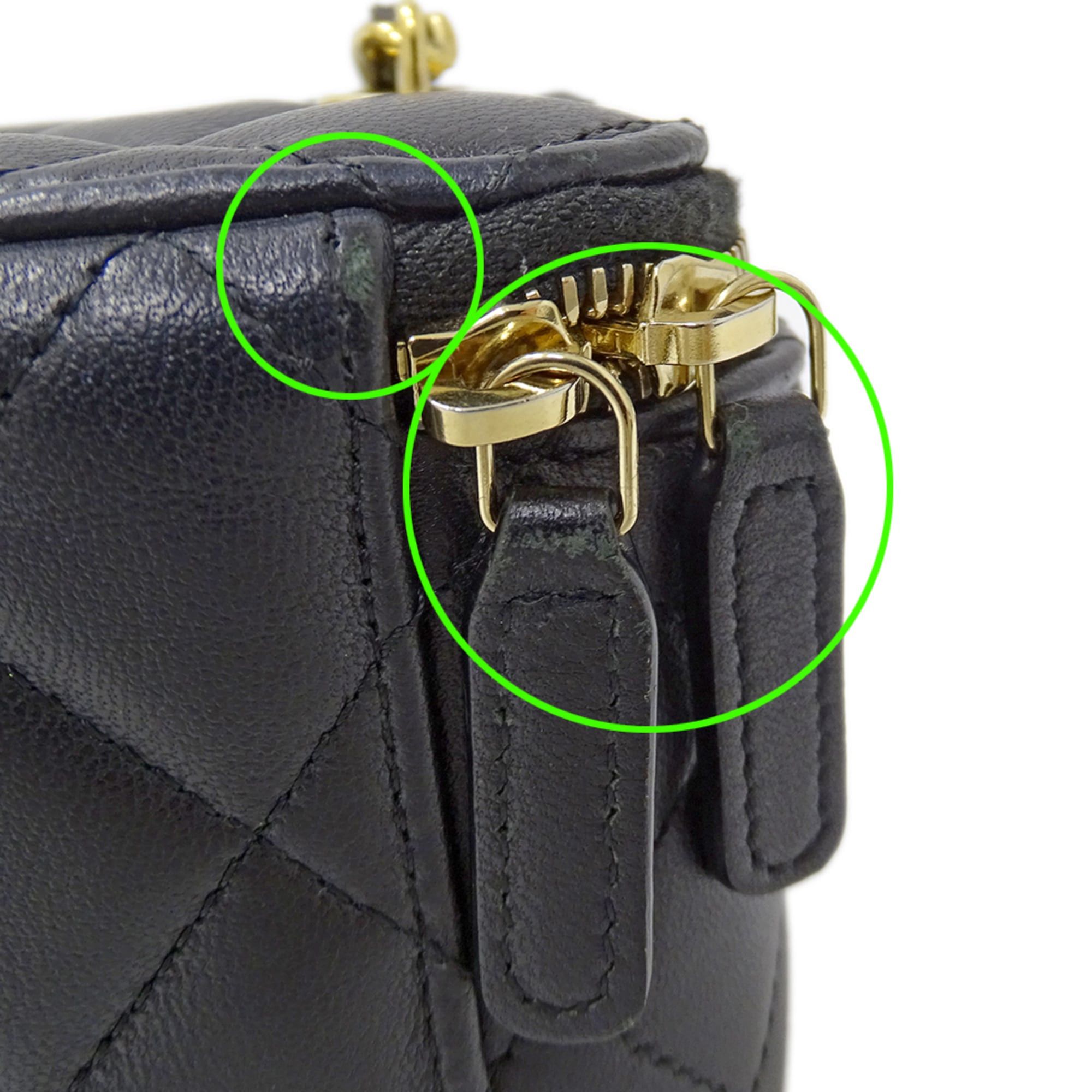 Chanel Chanel Matelassé handbag for women, brand shoulder bag, lambskin, black, gold hardware, black chain shoulder, vanity case, playing card suit. Size ONE SIZE - 14 Thumbnail