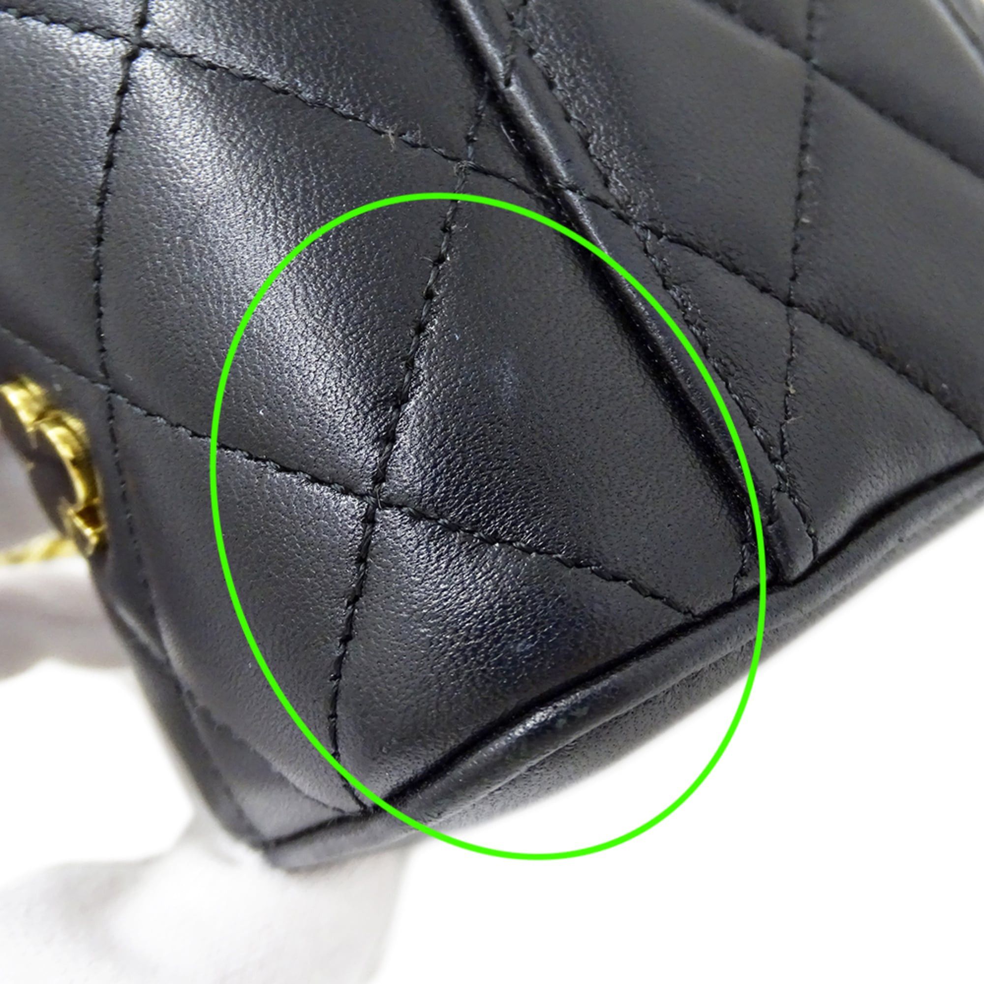 Chanel Chanel Matelassé handbag for women, brand shoulder bag, lambskin, black, gold hardware, black chain shoulder, vanity case, playing card suit. Size ONE SIZE - 12 Thumbnail