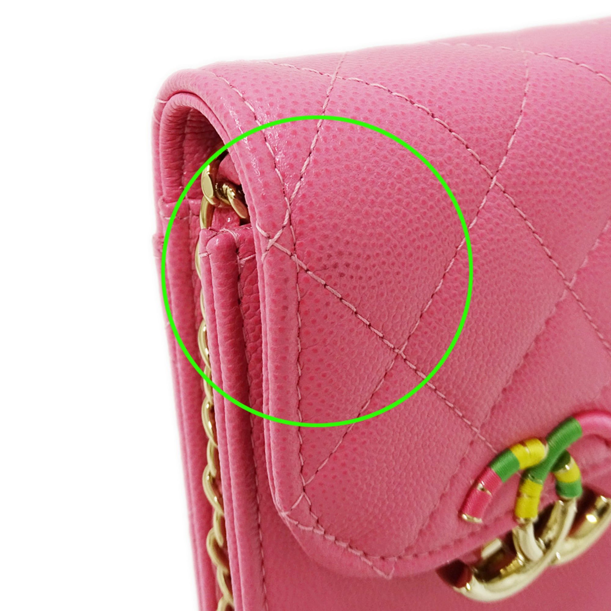 Chanel Chanel Matelassé handbag for women, brand shoulder bag, smartphone strap, caviar leather, pink, gold hardware, pouch, chain strap. Size ONE SIZE - 11 Thumbnail
