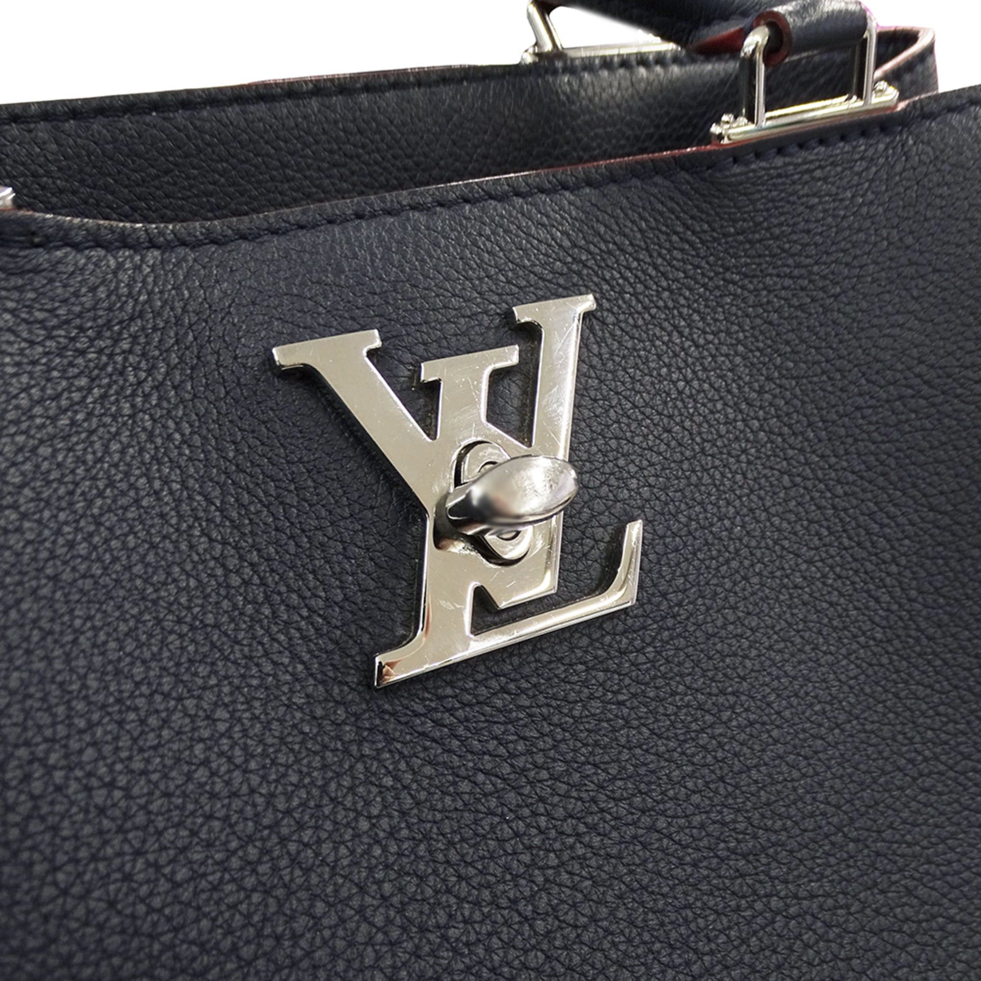 Louis Vuitton Louis Vuitton Women's Handbag, Brand Handbag/Shoulder Bag, 2-way, Lockme Day Leather, Marine Rouge M53645 Navy Size ONE SIZE - 16 Thumbnail